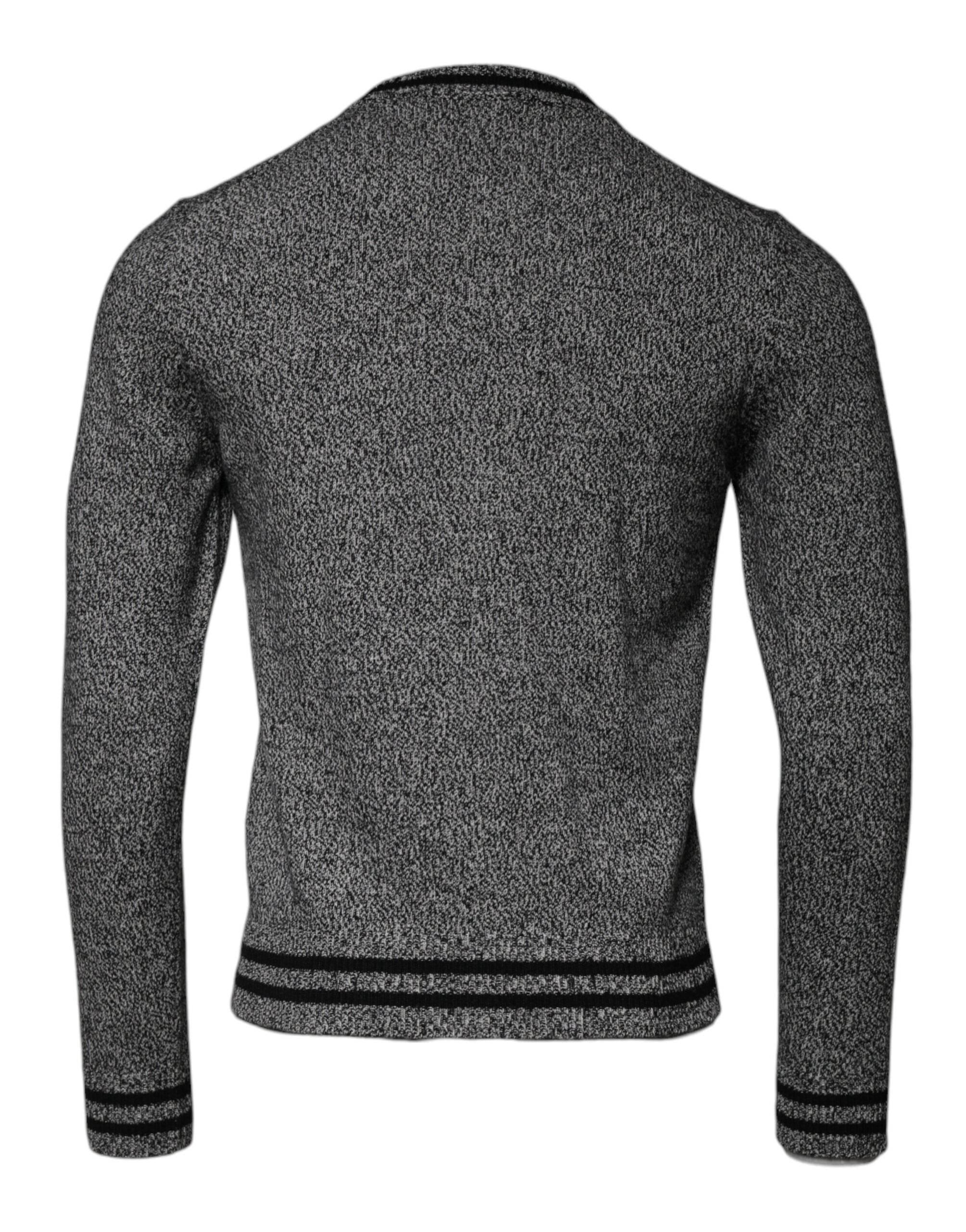 Dolce & Gabbana Gray Crown King Cashmere Pullover Sweater - Hilstor