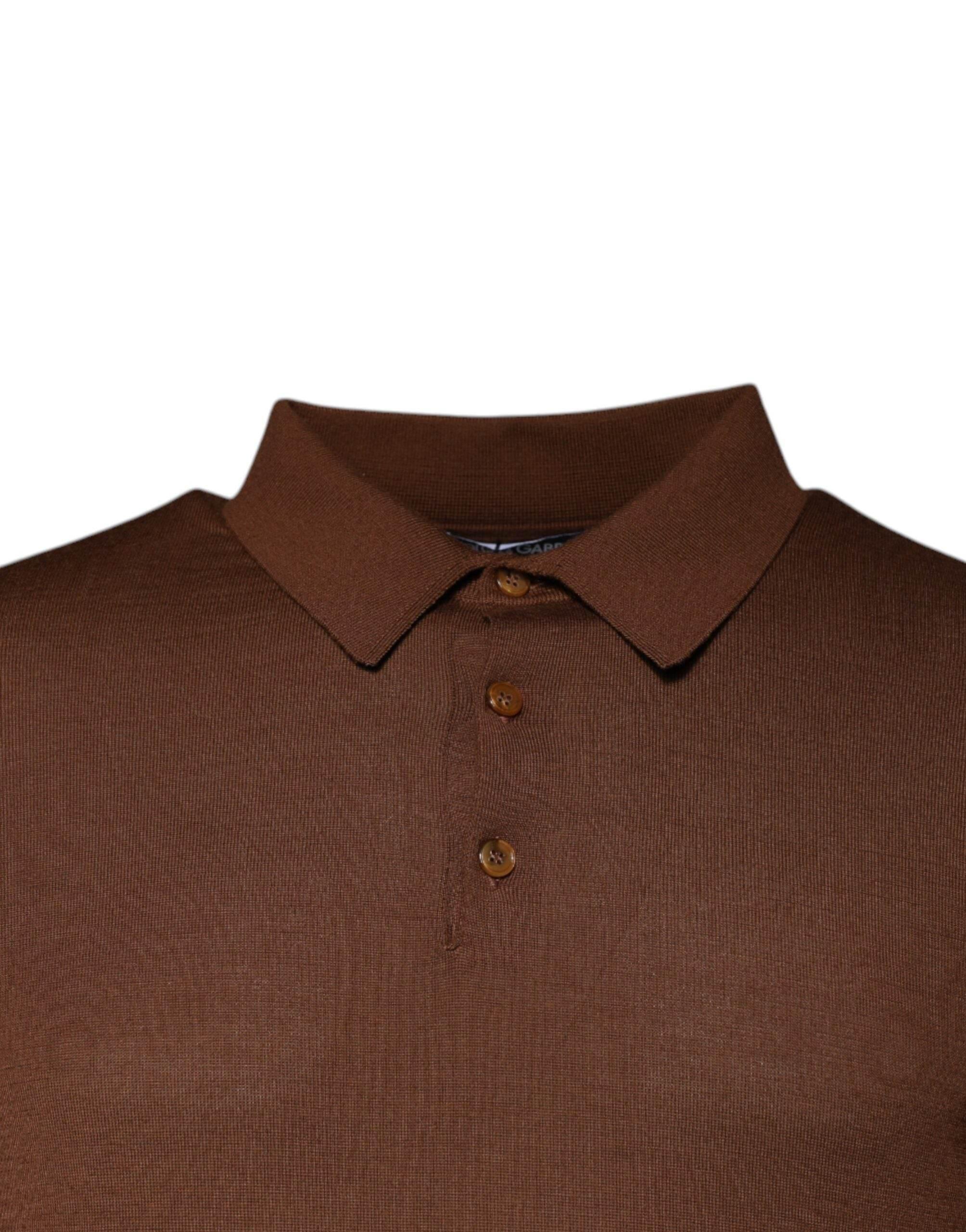 Dolce & Gabbana Brown Cashmere Buttoned Men Pullover Sweater - Hilstor