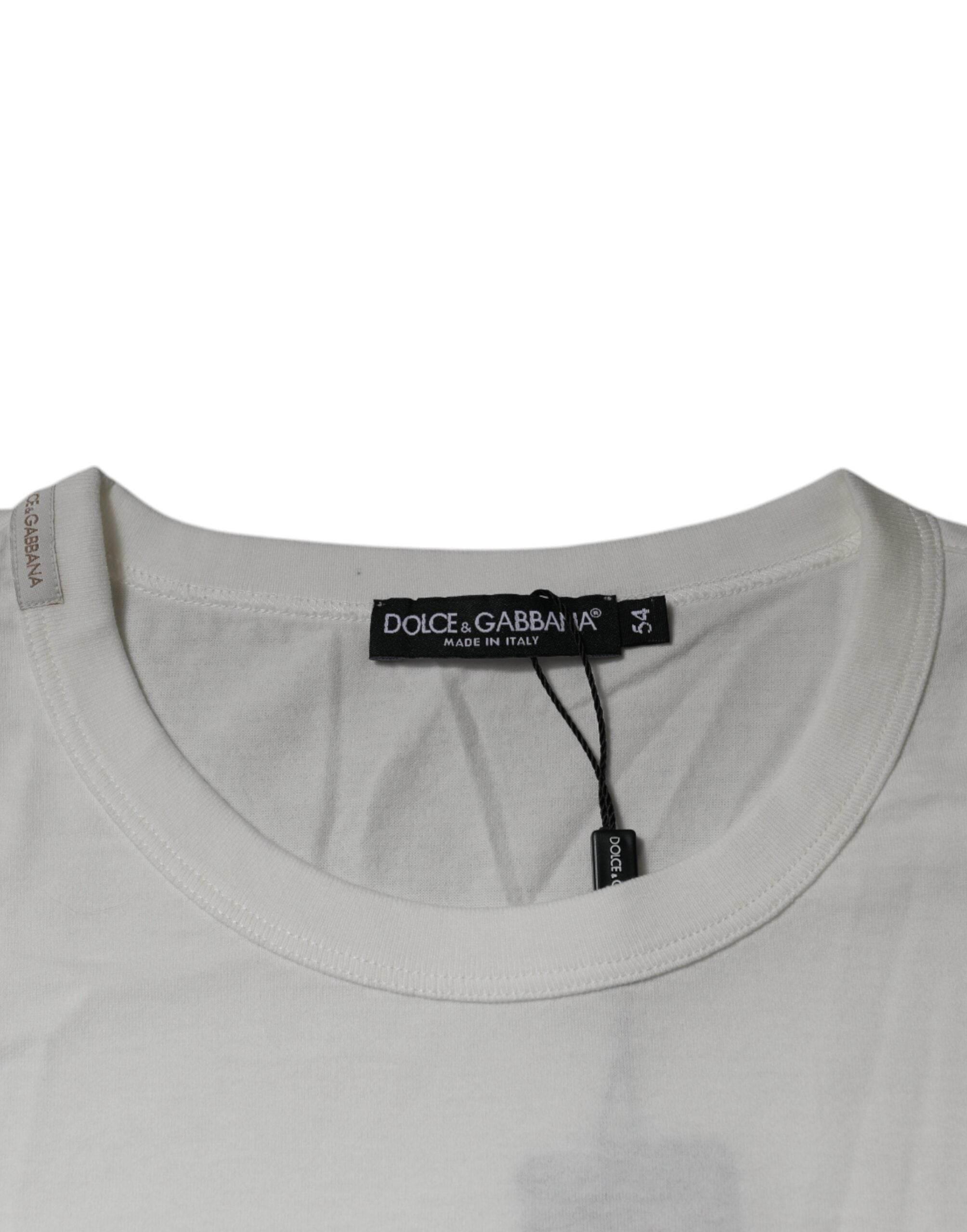 Dolce & Gabbana White Royals Heritage Cotton T-shirt - Hilstor