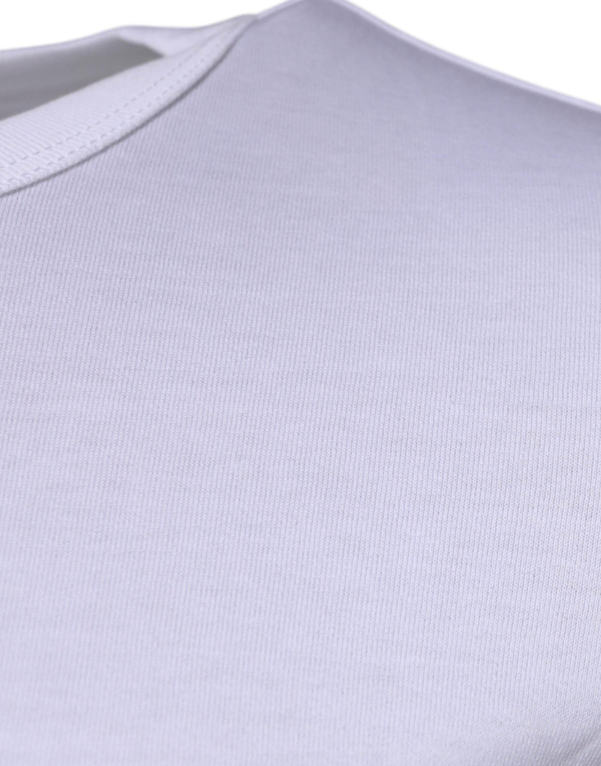 Dolce & Gabbana White Panda King Cotton Crew Neck T-shirt - Hilstor