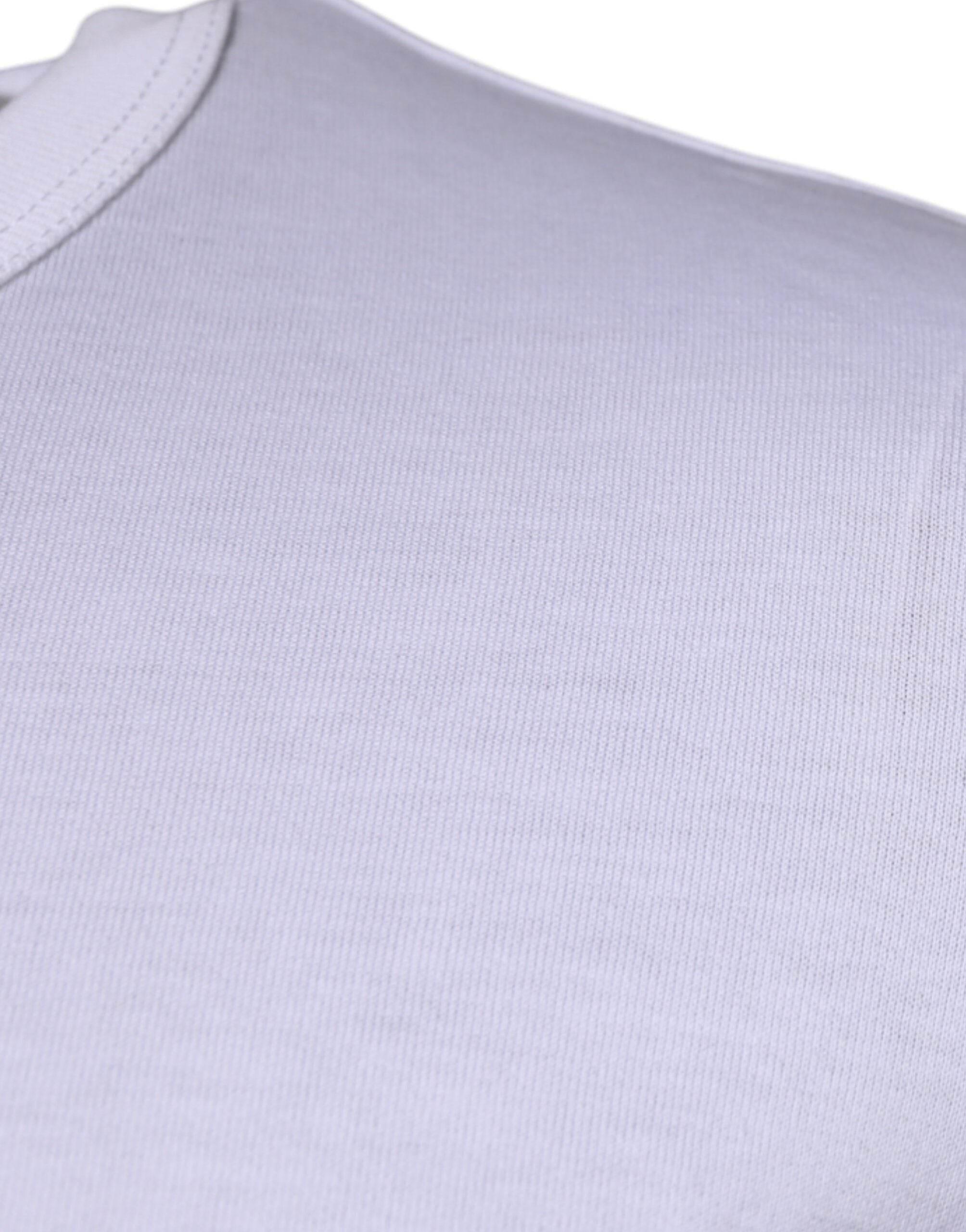 Dolce & Gabbana White Panda King Cotton Crew Neck T-shirt - Hilstor