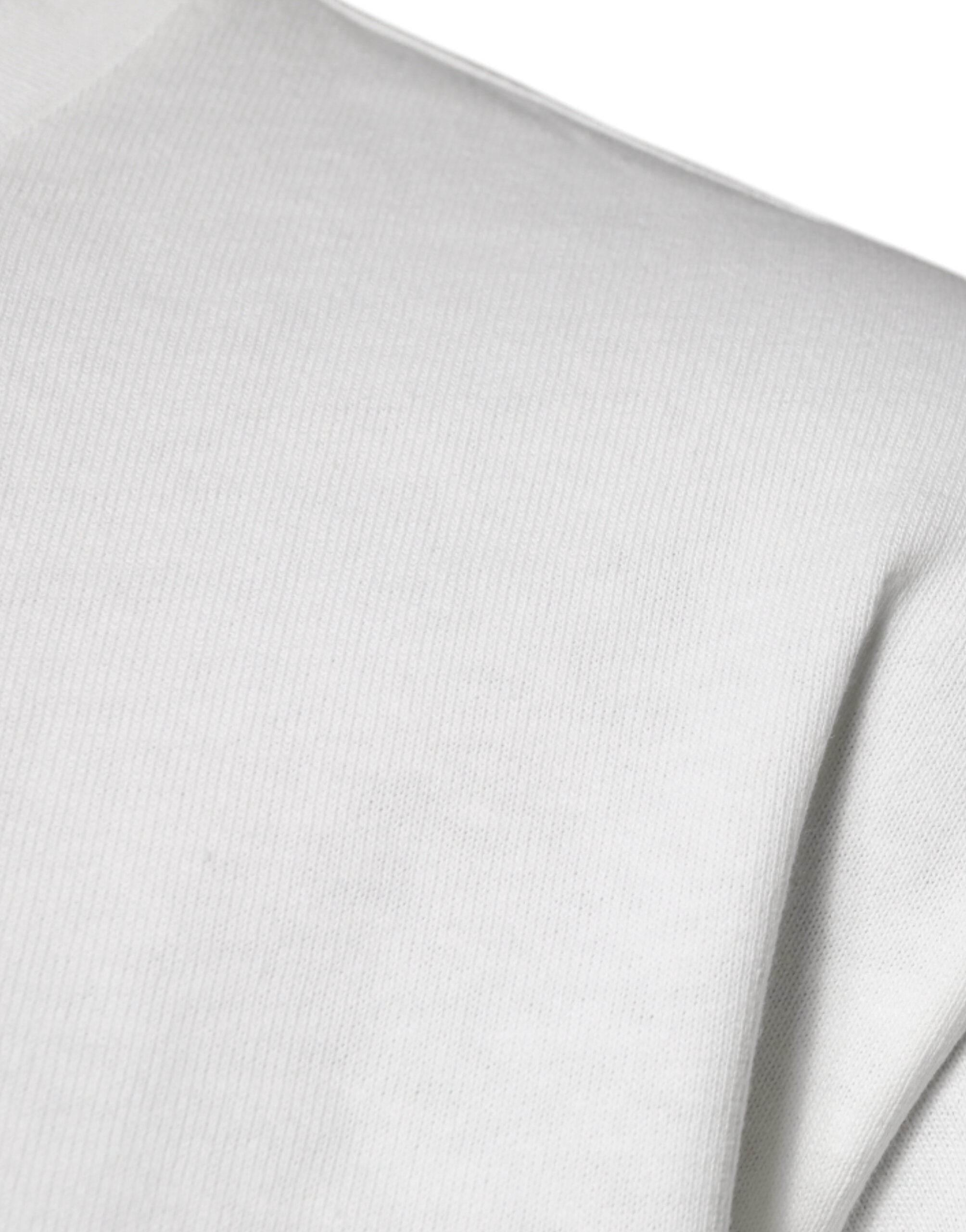 Dolce & Gabbana White DG Logo Crew Neck Short Sleeves T-shirt - Hilstor