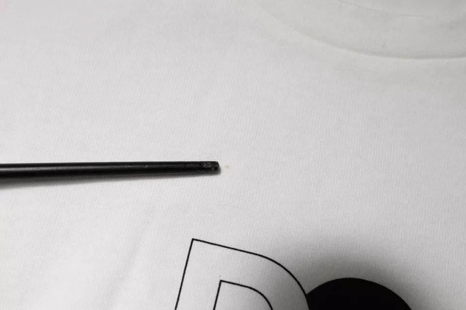 Dolce & Gabbana White DG Logo Crew Neck Short Sleeves T-shirt - Hilstor