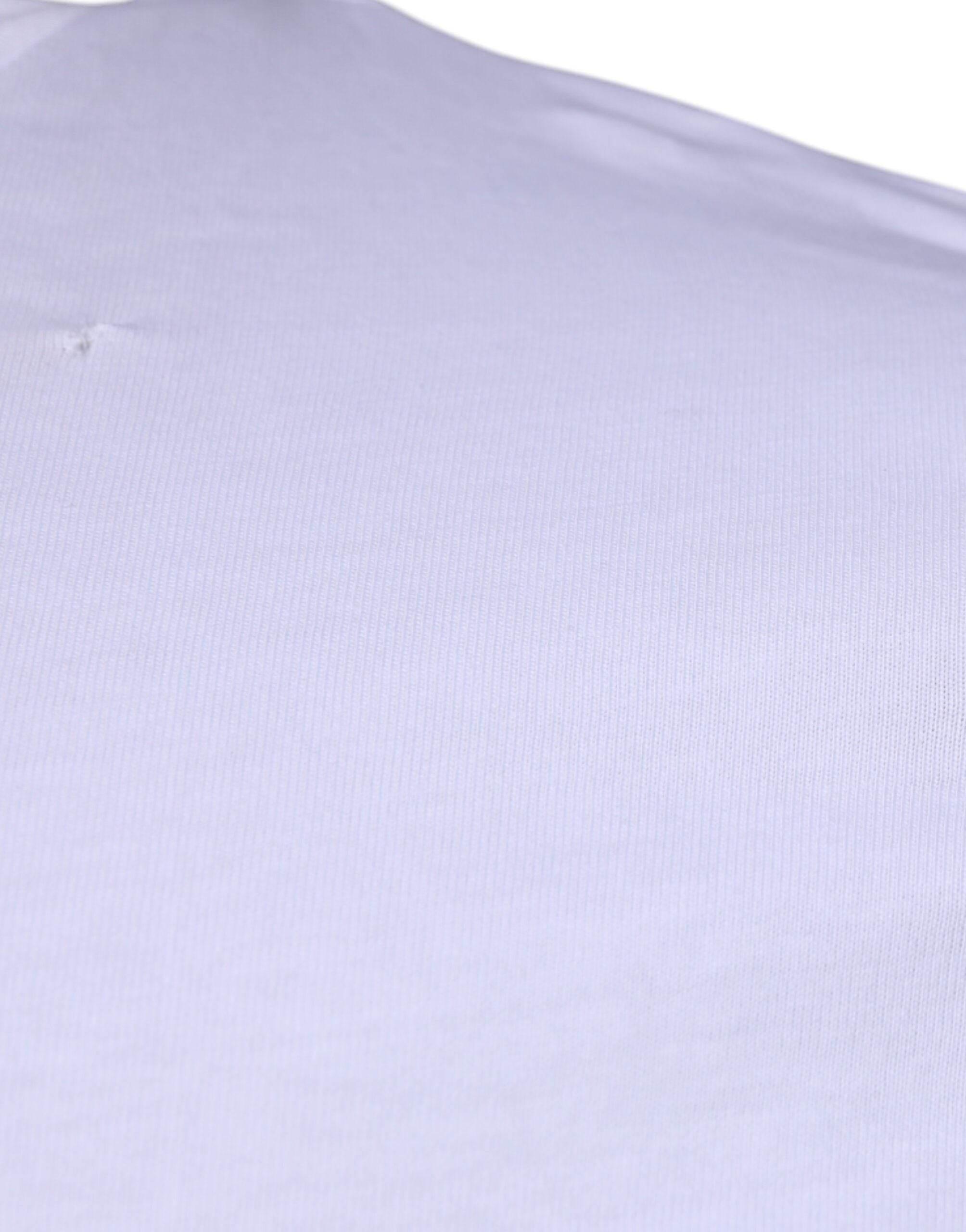 Dolce & Gabbana White DG Logo Cotton Crew Neck T-shirt - Hilstor