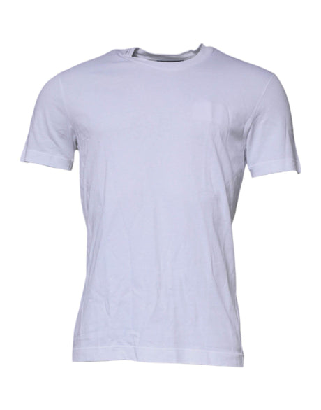 Dolce & Gabbana White DG Logo Cotton Crew Neck T-shirt - Hilstor