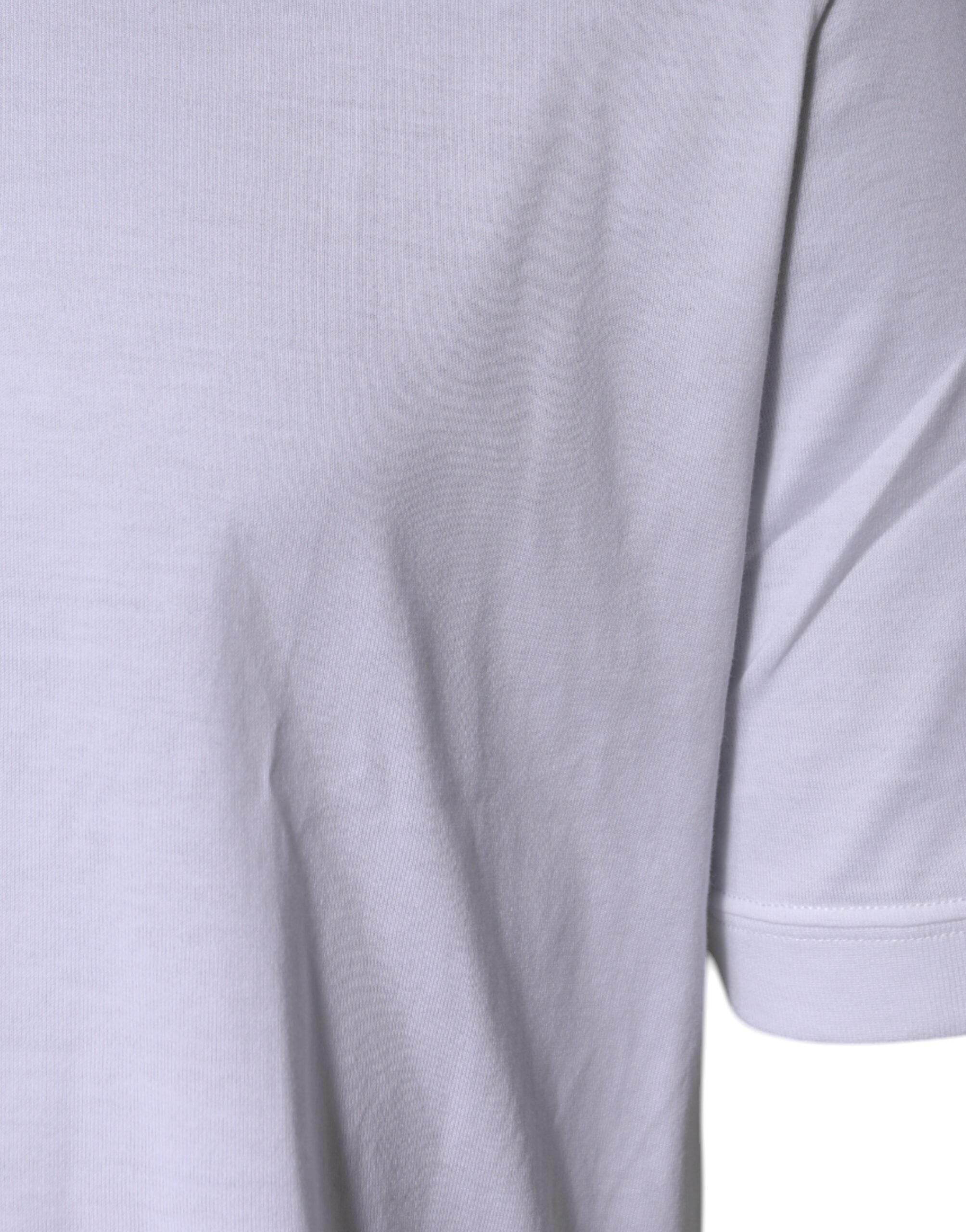 Dolce & Gabbana White Cotton Crew Neck Short Sleeves T-shirt - Hilstor