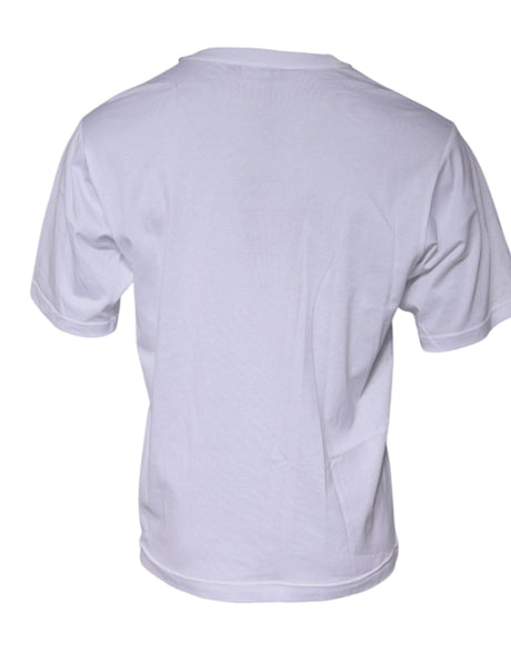 Dolce & Gabbana White DG Logo Crew Neck Short Sleeve T-shirt - Hilstor