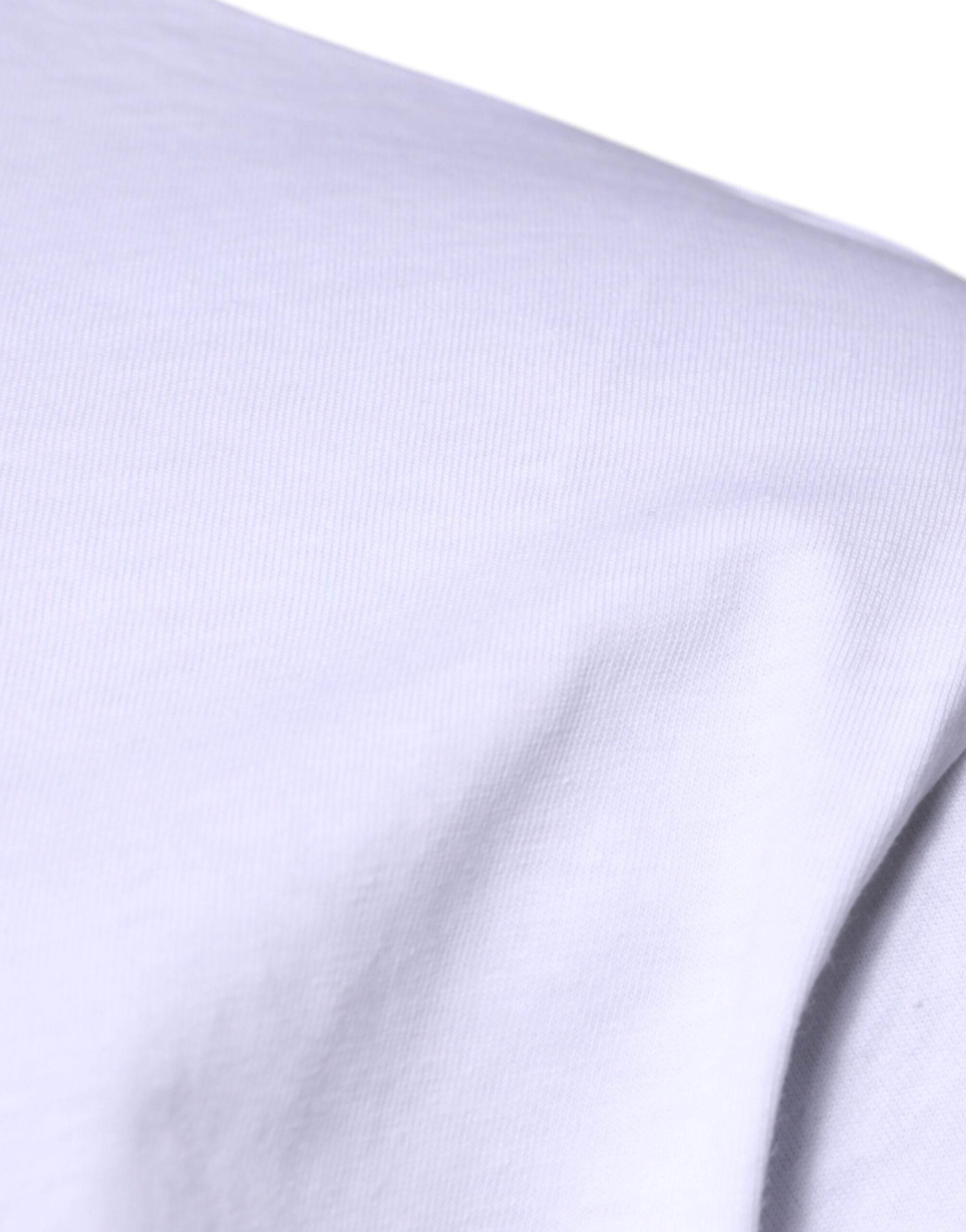 Dolce & Gabbana White DG Logo Cotton Crew Neck T-shirt - Hilstor