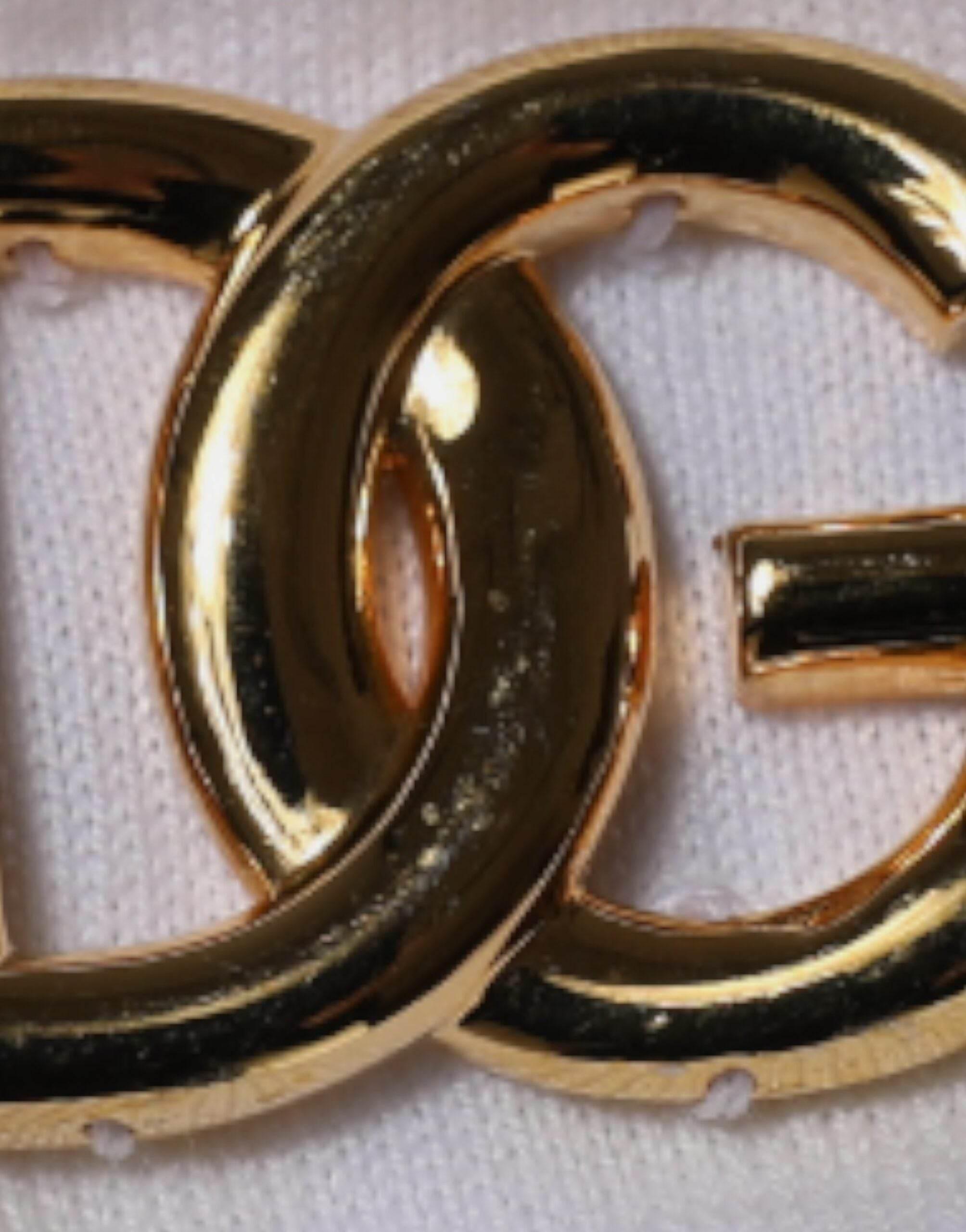 Dolce & Gabbana White DG Logo Crew Neck Short Sleeve T-shirt - Hilstor