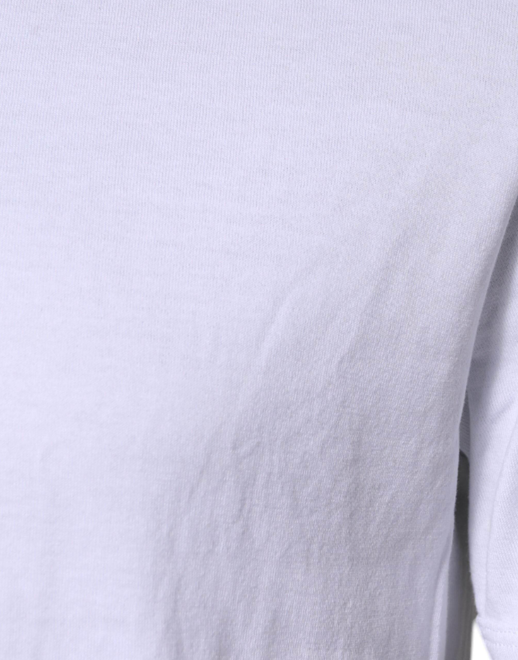 Dolce & Gabbana White Cotton Logo Crew Neck Short Sleeves T-shirt - Hilstor