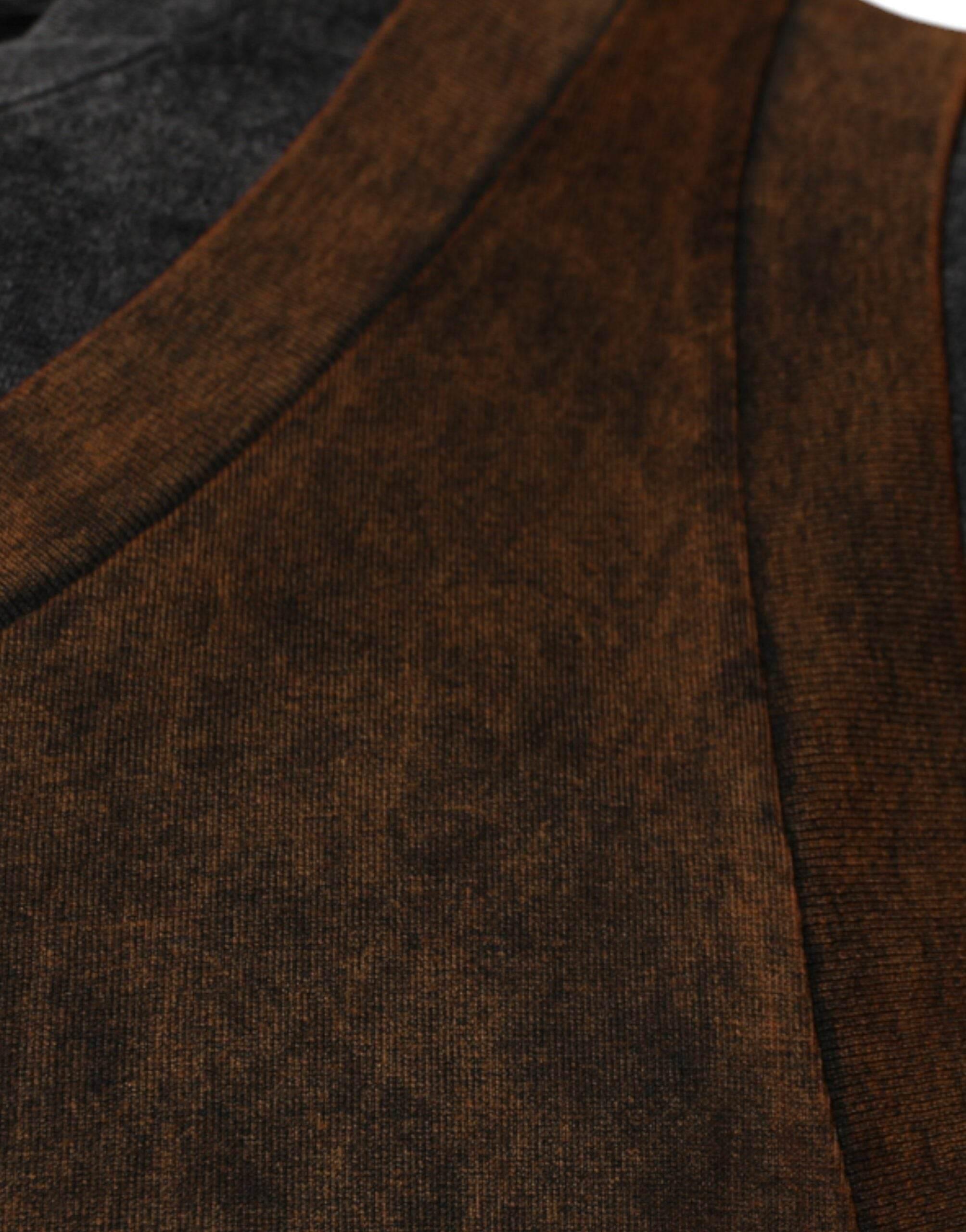 Dolce & Gabbana Brown Cotton Round Neck Sleeveless T-shirt - Hilstor