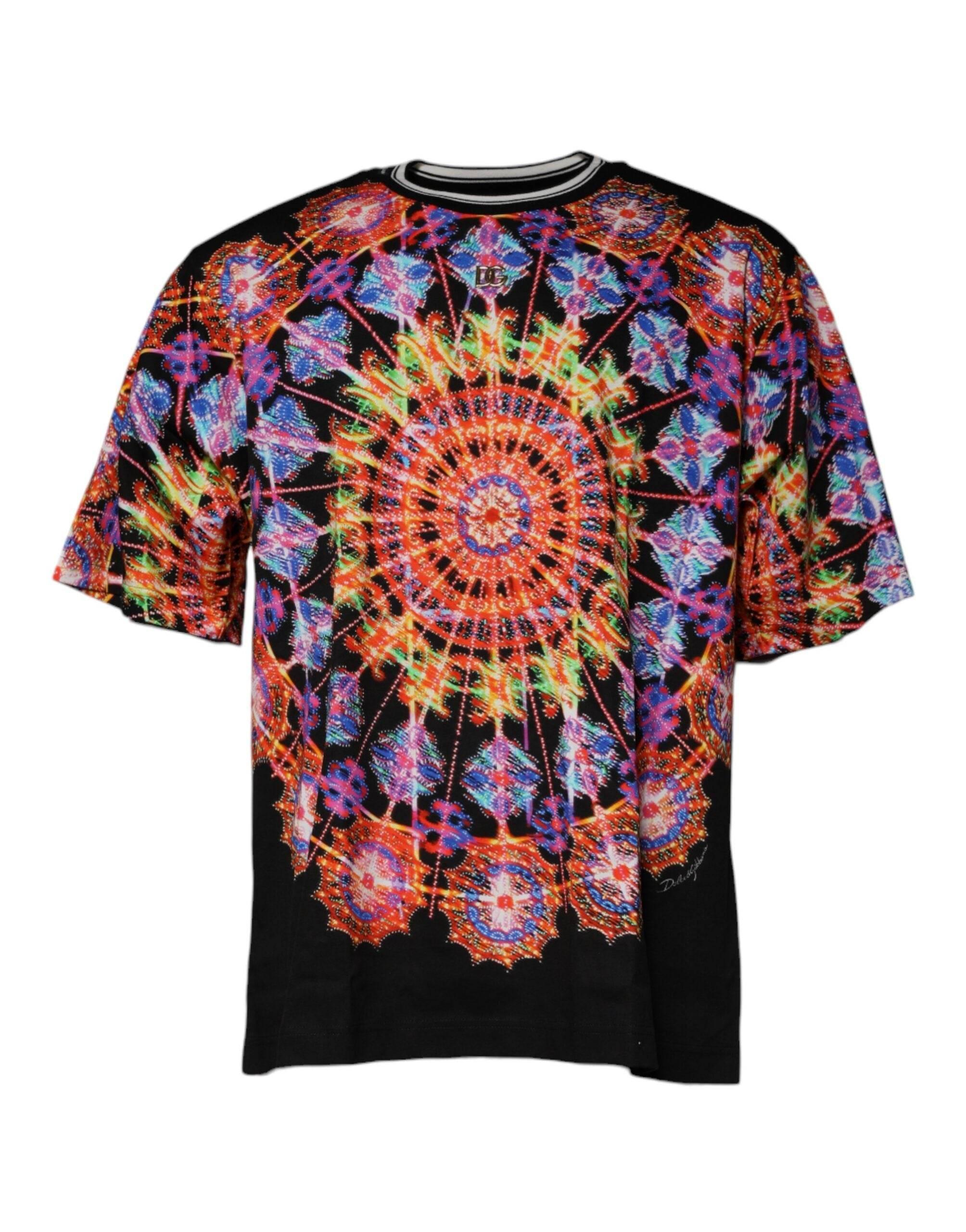 Dolce & Gabbana Multicolor Kaleidoscope Men Short Sleeves T-shirt - Hilstor