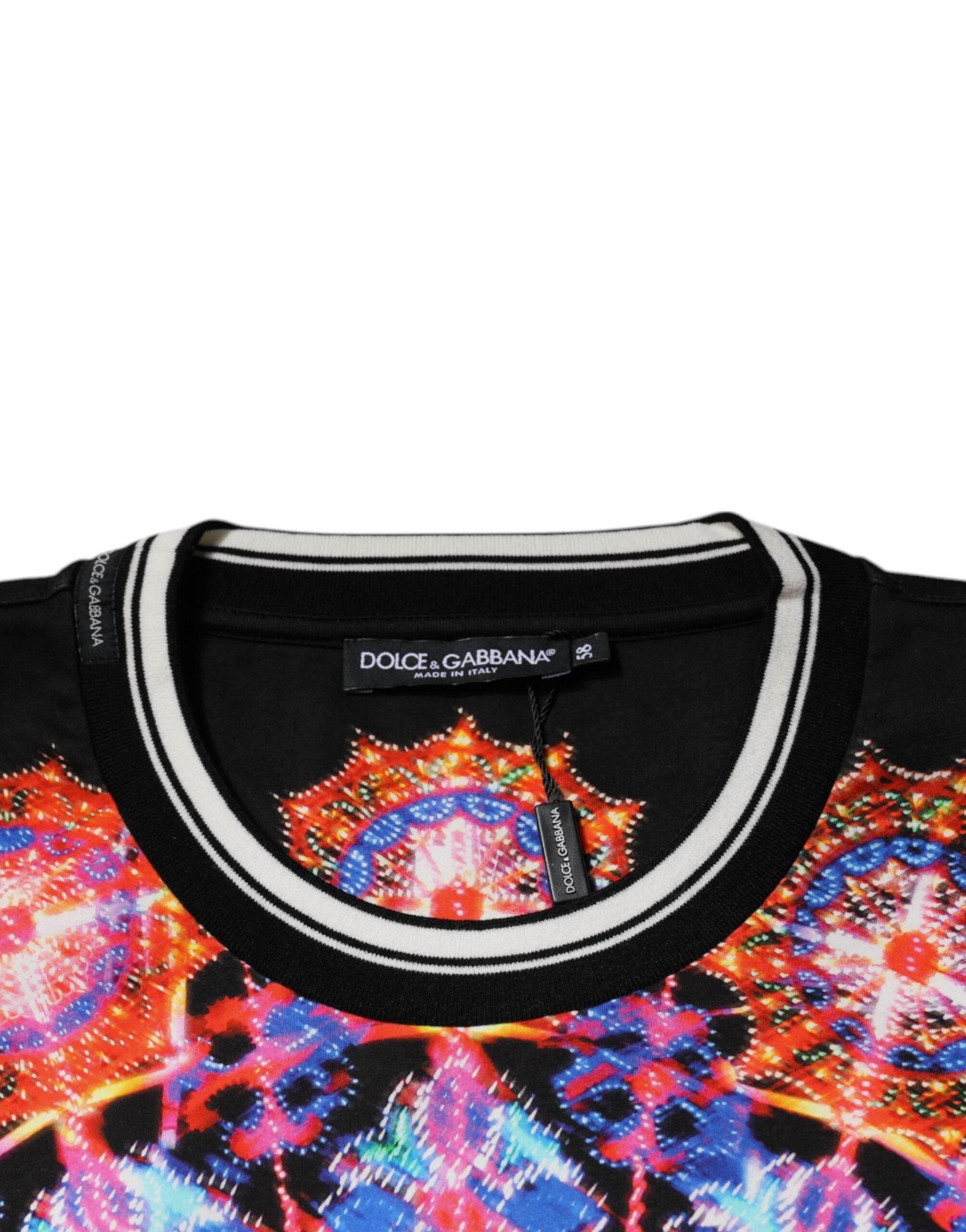 Dolce & Gabbana Multicolor Kaleidoscope Men Short Sleeves T-shirt - Hilstor