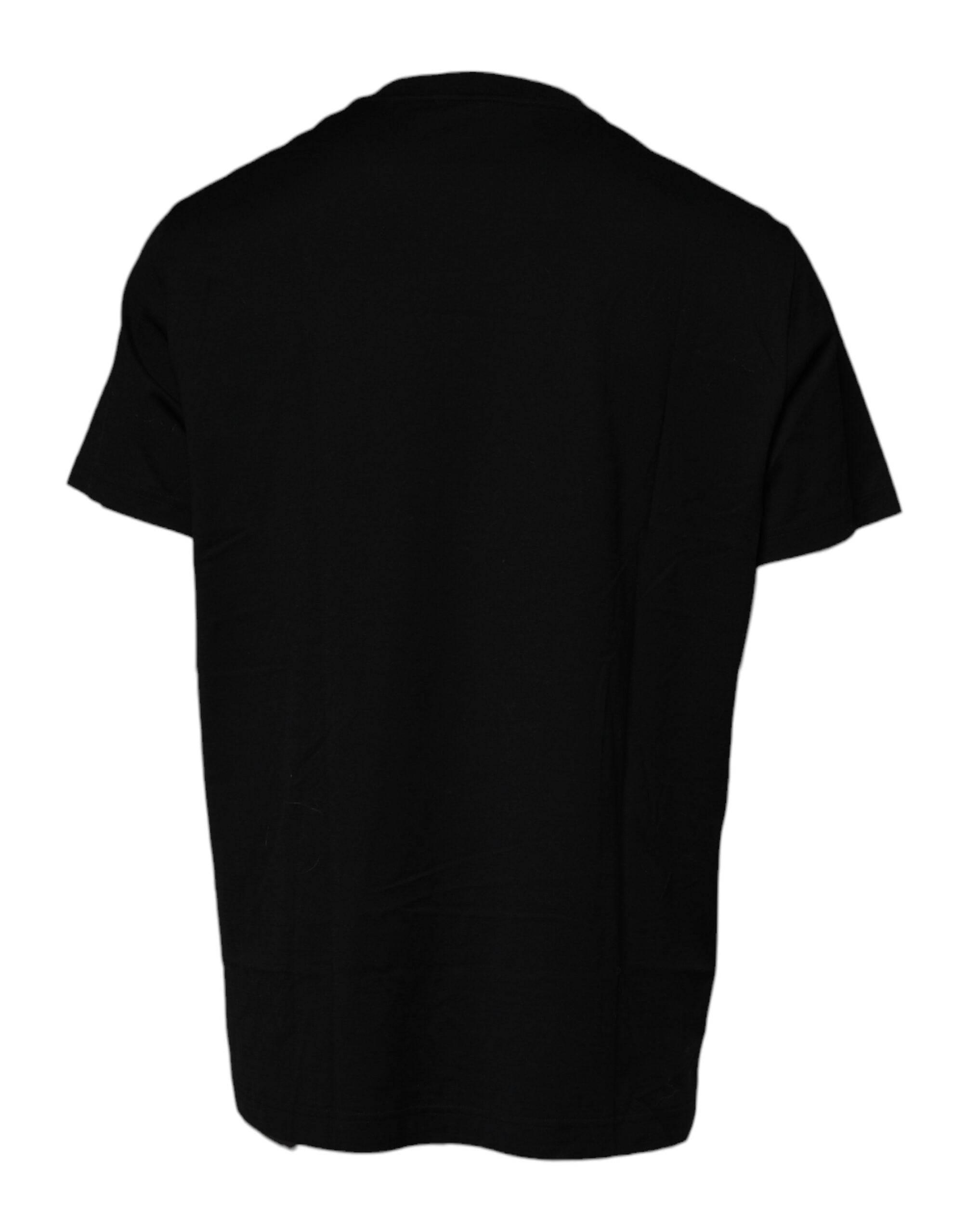 Dolce & Gabbana Black Crew Neck Short Sleeve T-shirt - Hilstor