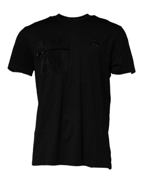 Dolce & Gabbana Black Crew Neck Short Sleeve T-shirt - Hilstor
