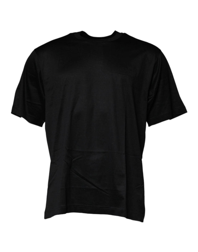 Dolce & Gabbana Black Crew Neck Short Sleeve T-shirt - Hilstor
