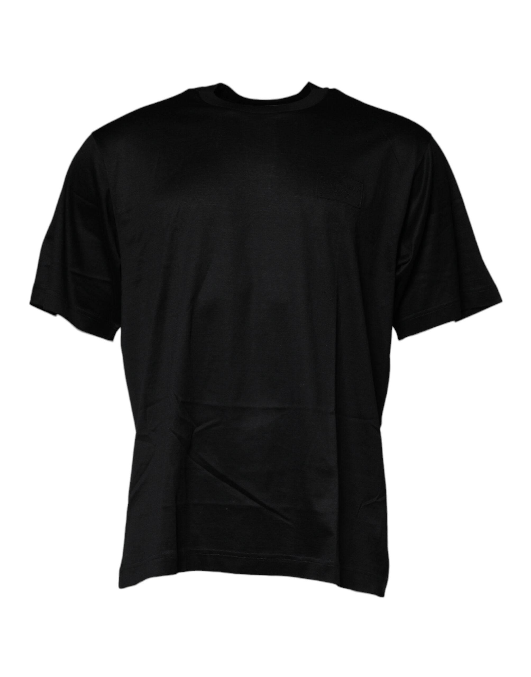 Dolce & Gabbana Black Crew Neck Short Sleeve T-shirt - Hilstor