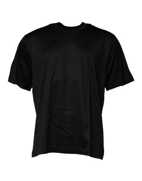 Dolce & Gabbana Black Crew Neck Short Sleeve T-shirt - Hilstor