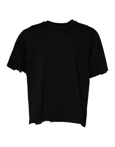 Dolce & Gabbana Black Crew Neck Short Sleeve T-shirt - Hilstor