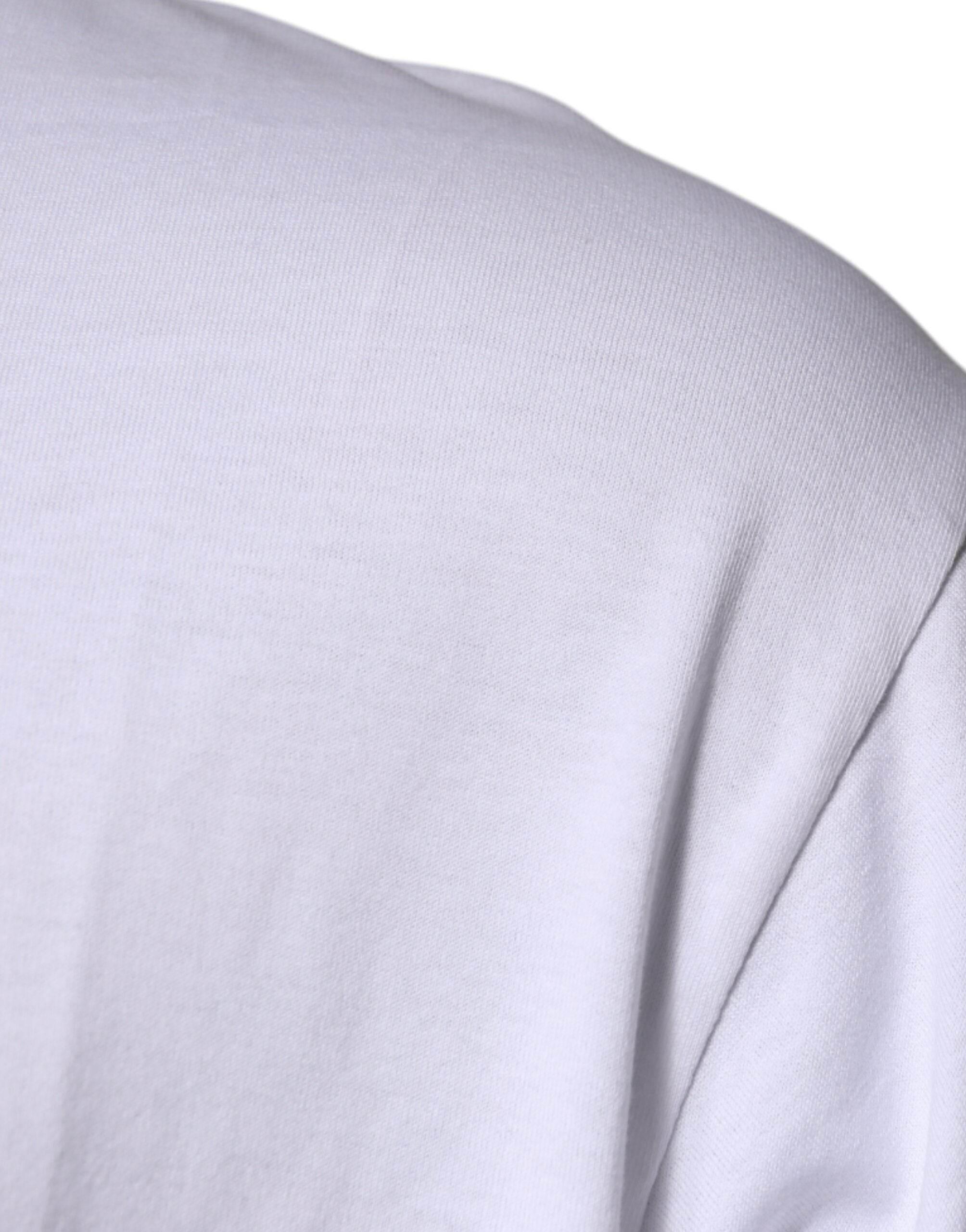 Dolce & Gabbana White DG Milano Cotton Crew Neck T-shirt - Hilstor