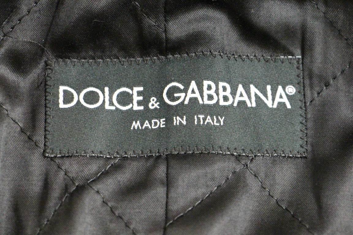 Dolce & Gabbana Gray Double Breasted Coat Jacket - Hilstor