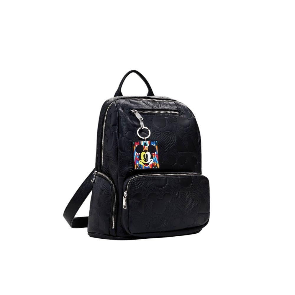 Desigual Black Polyethylene Backpack - Hilstor
