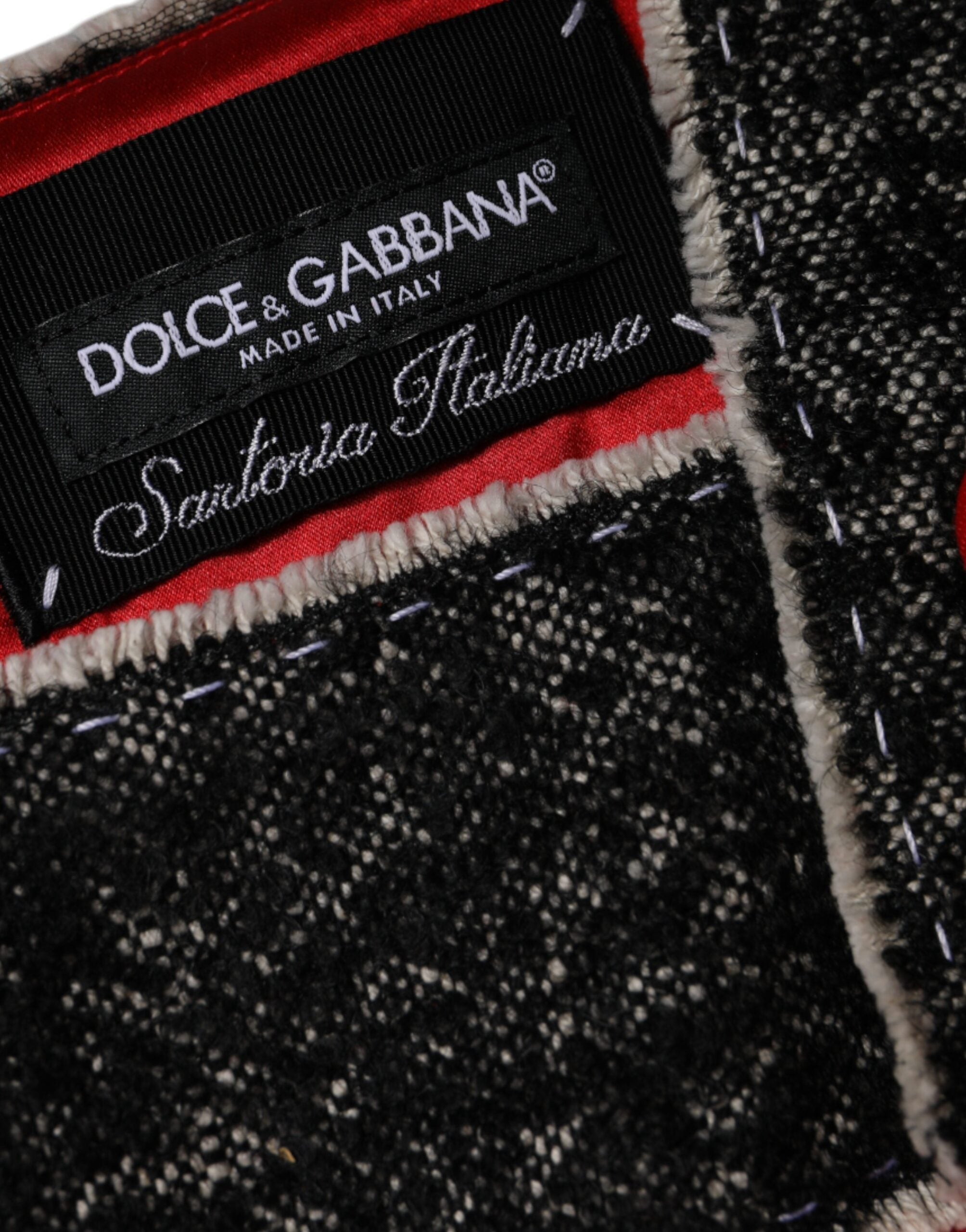 Dolce &amp; Gabbana Red Wool Ærmeløs A-line Flared Mini Kjole