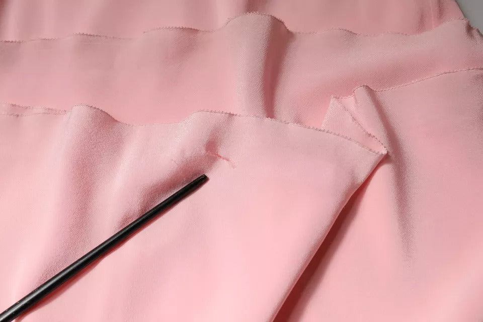 Ermanno Scervino Pink Floral Blonde korte ærmer V-hals midi kjole