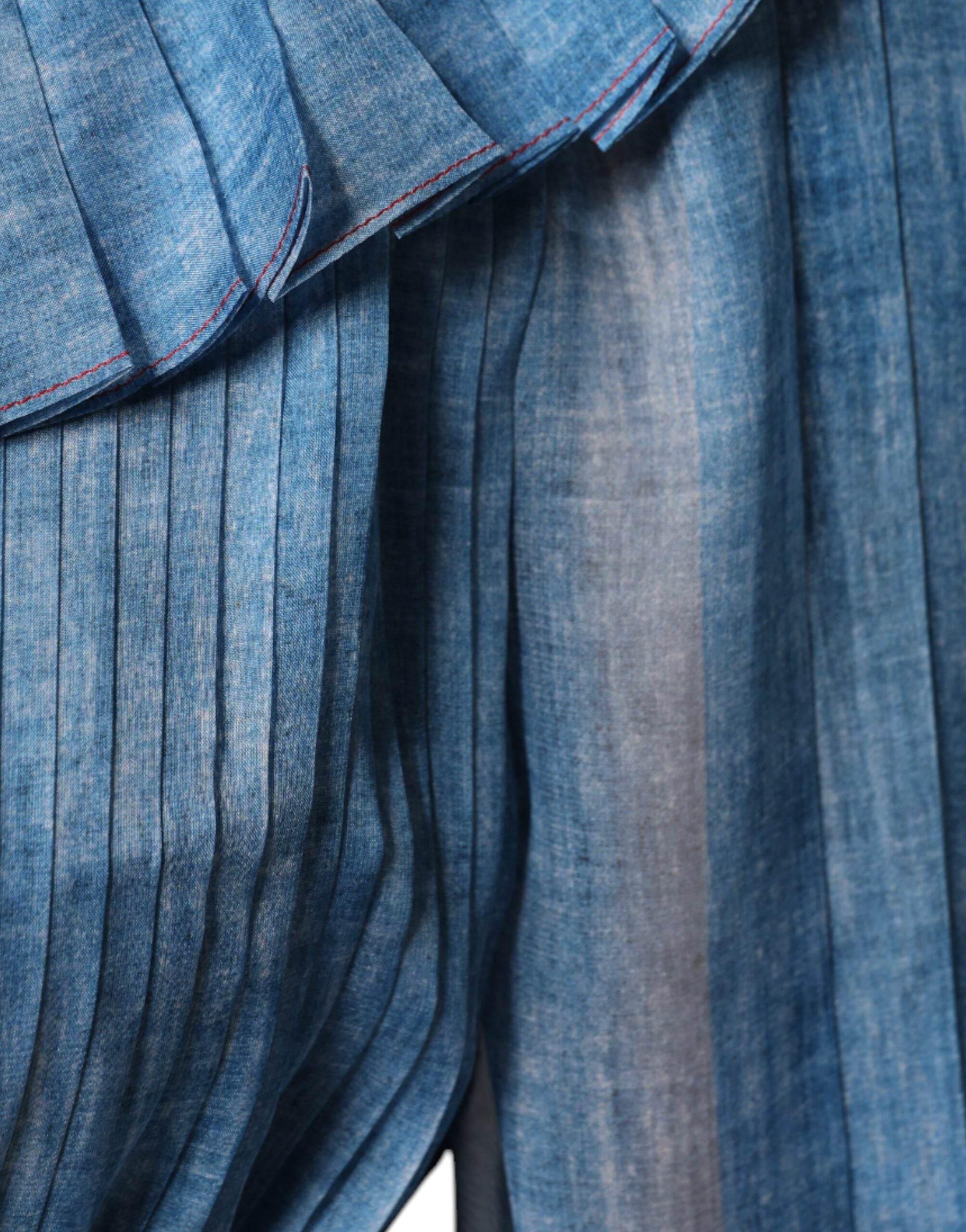 Philosophy Blue Layered Long Sleeve Dress - Hilstor