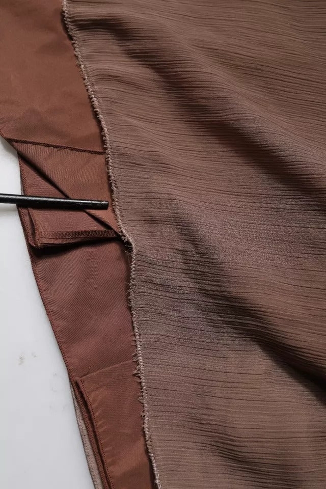 Peserico Brown Ærmeløs Dyb V-hals A-line lang Maxikjole