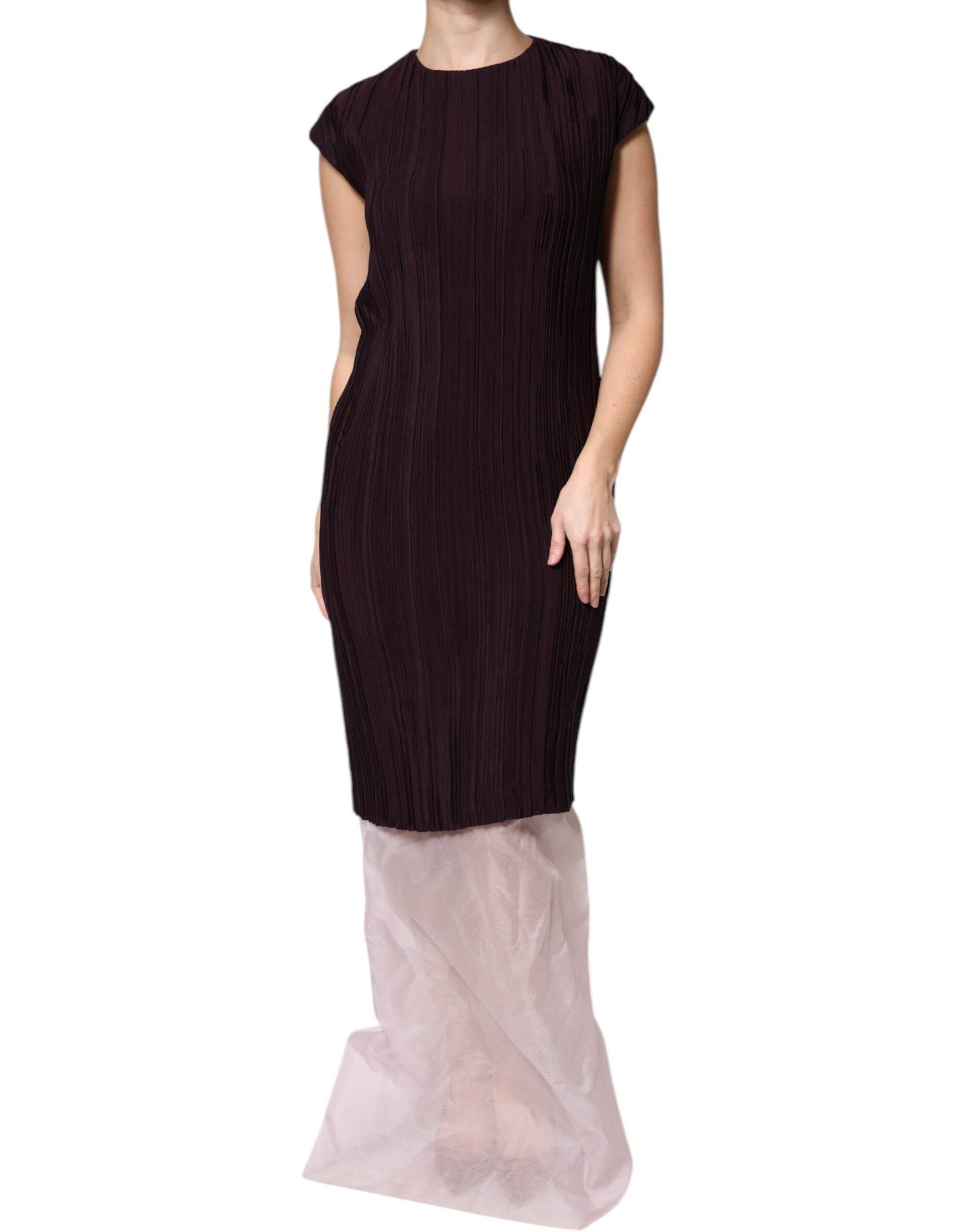 Barbara Casasola Brown Silk Short Sleeves Sheath Maxi Dress - Hilstor