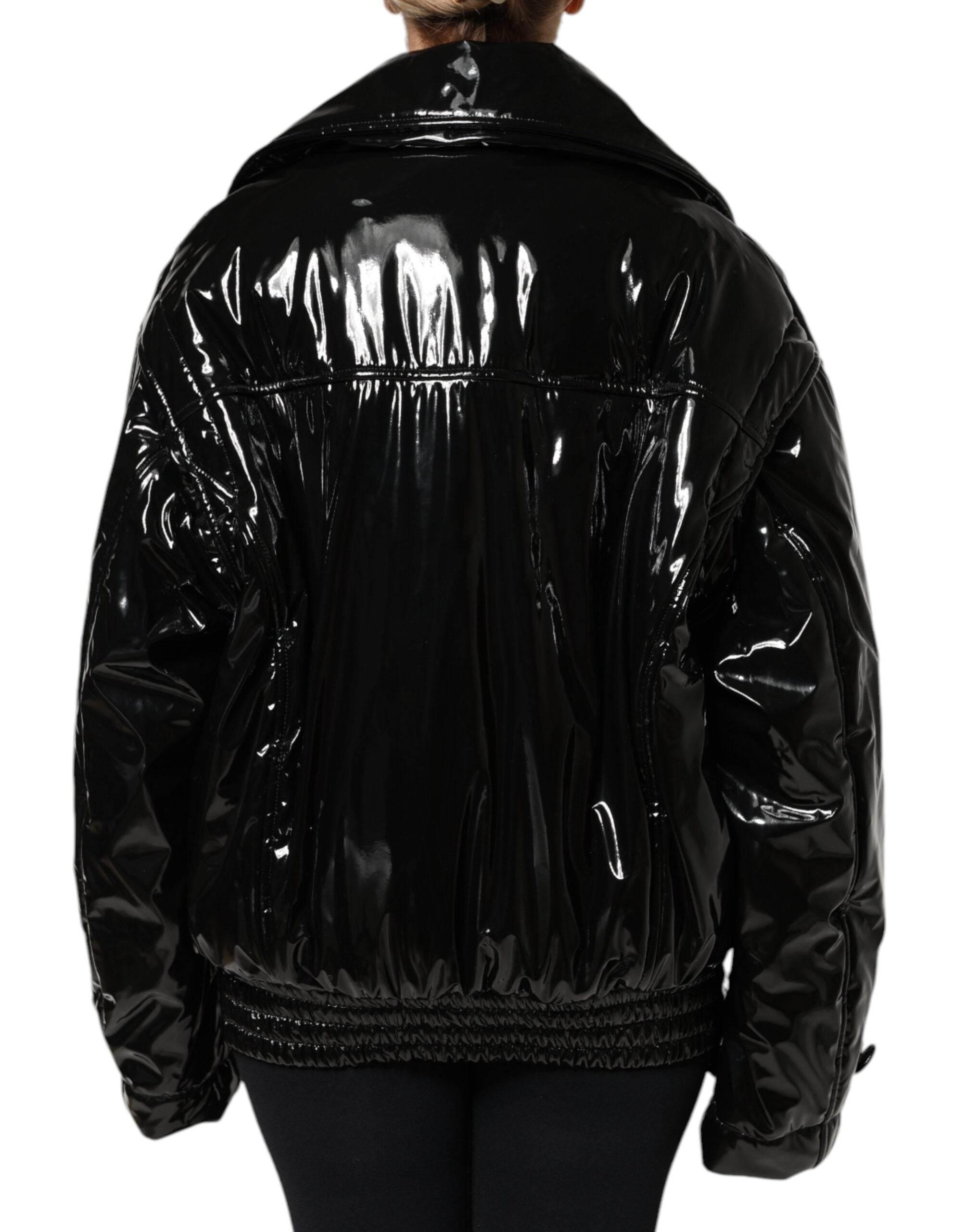 Dolce & Gabbana Black Polyester Button Down Blouson Jacket - Hilstor