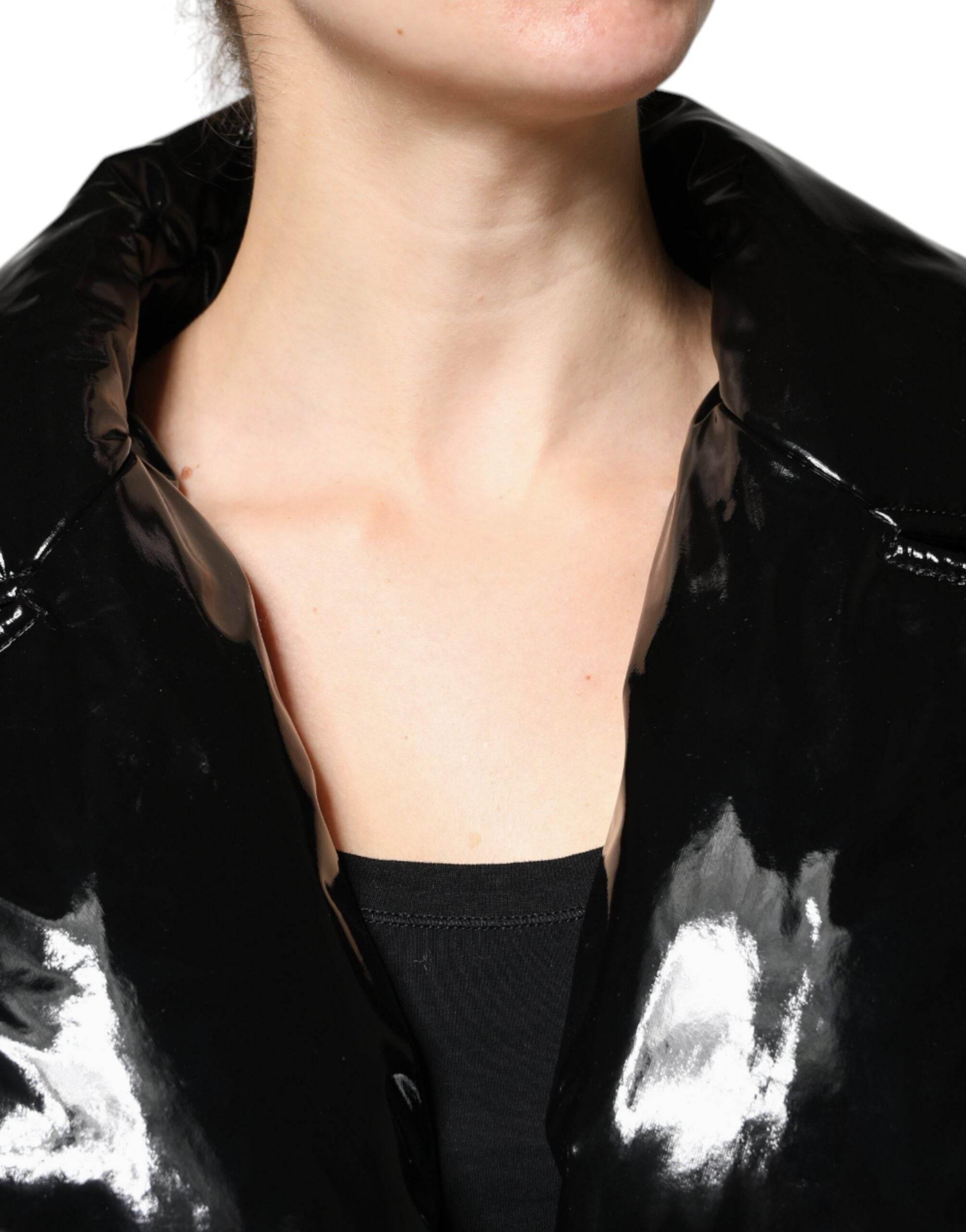 Dolce & Gabbana Black Polyester Button Down Blouson Jacket - Hilstor