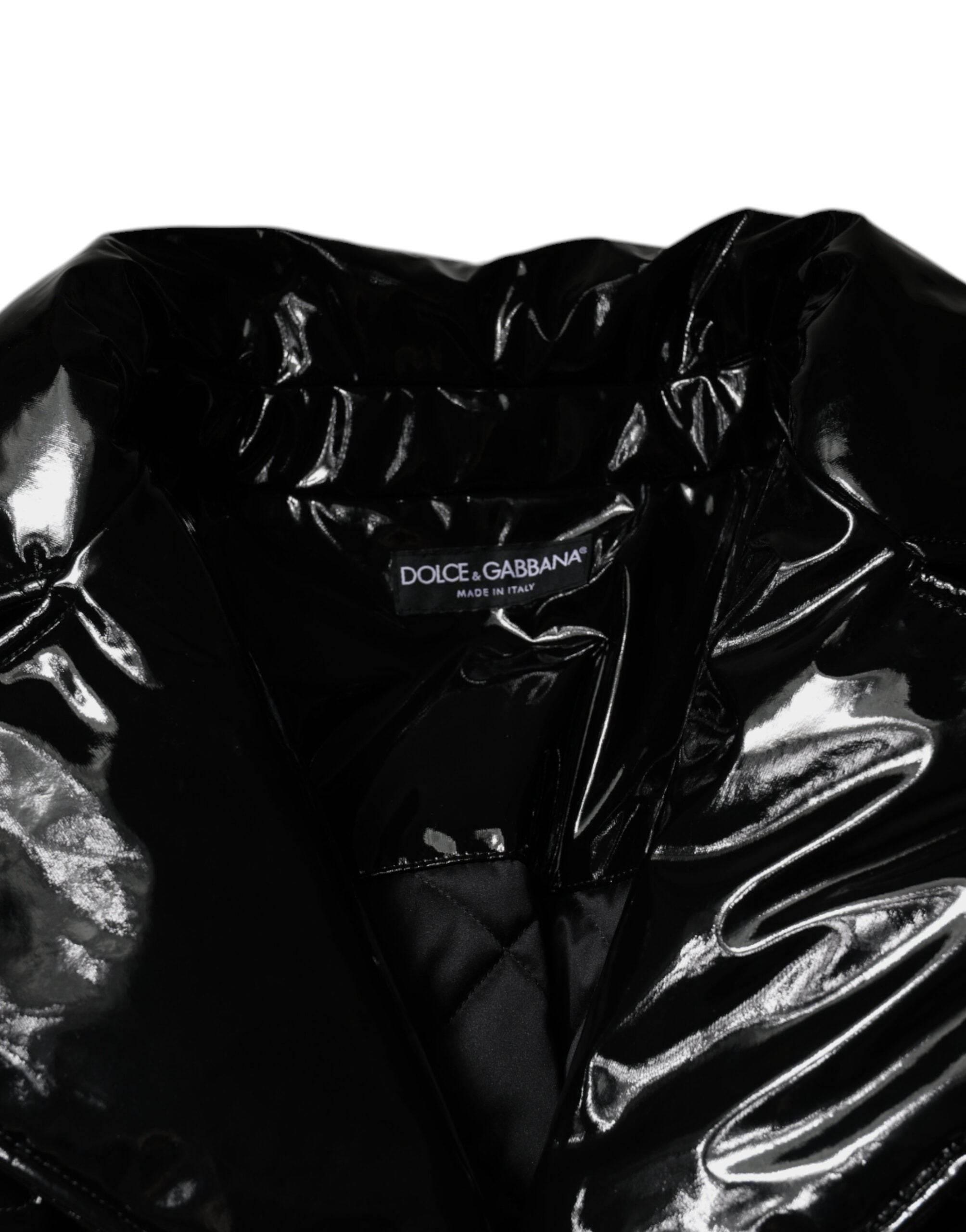 Dolce & Gabbana Black Polyester Button Down Blouson Jacket - Hilstor