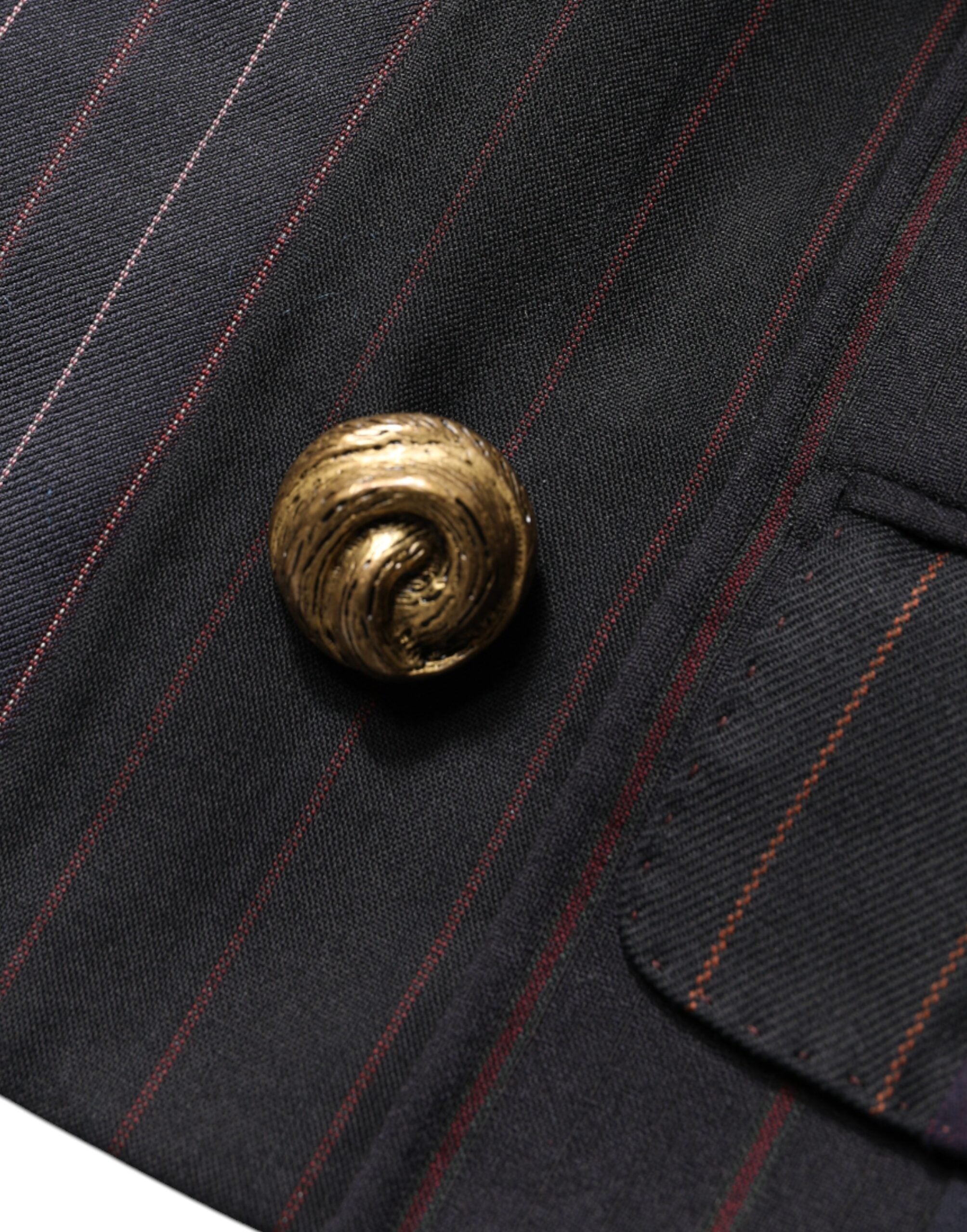 Dolce &amp; Gabbana Multicolor Stripes Uld Cropped Blazer Coat Jakke