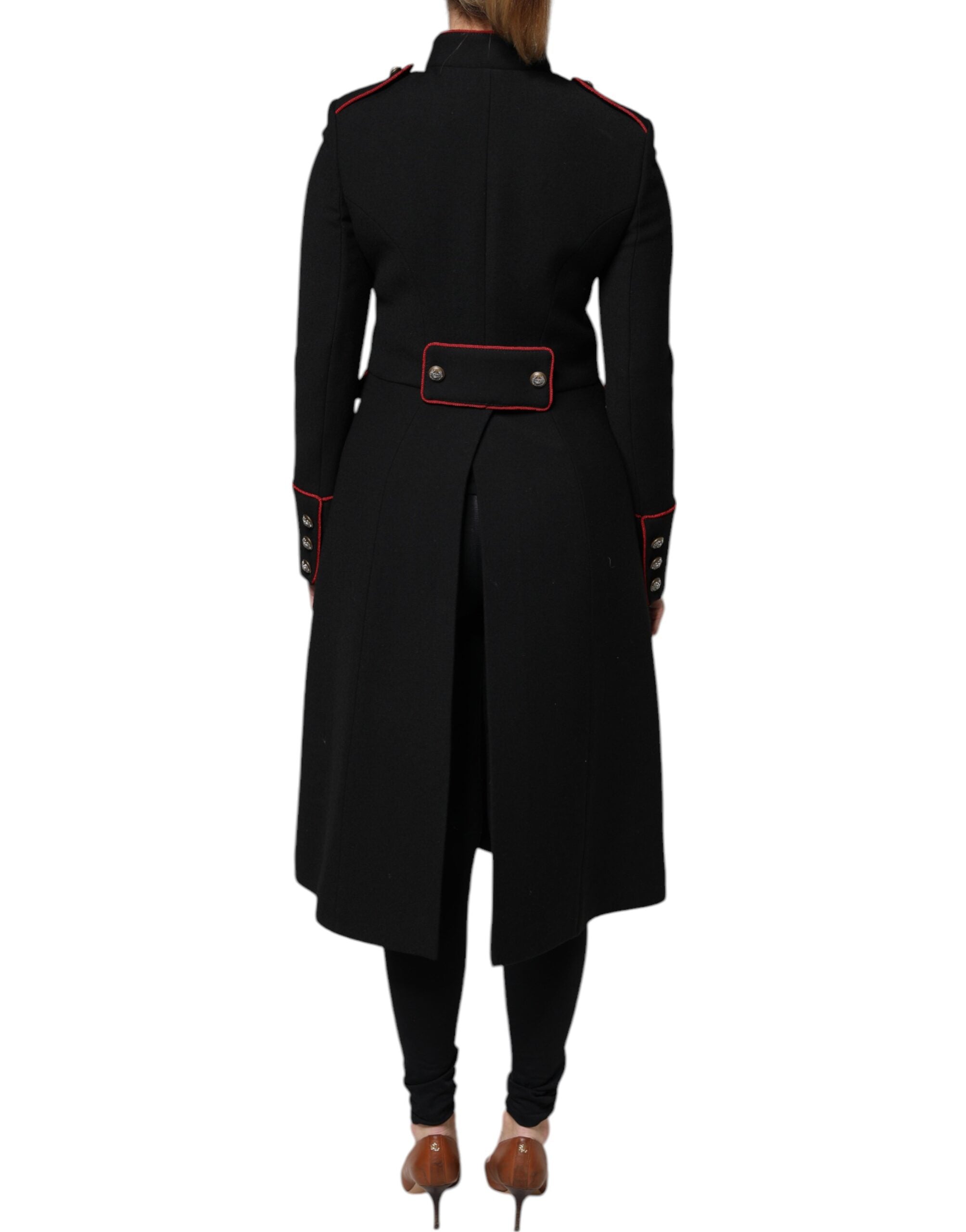 Dolce &amp; Gabbana sort enkeltradet trenchcoat-jakke
