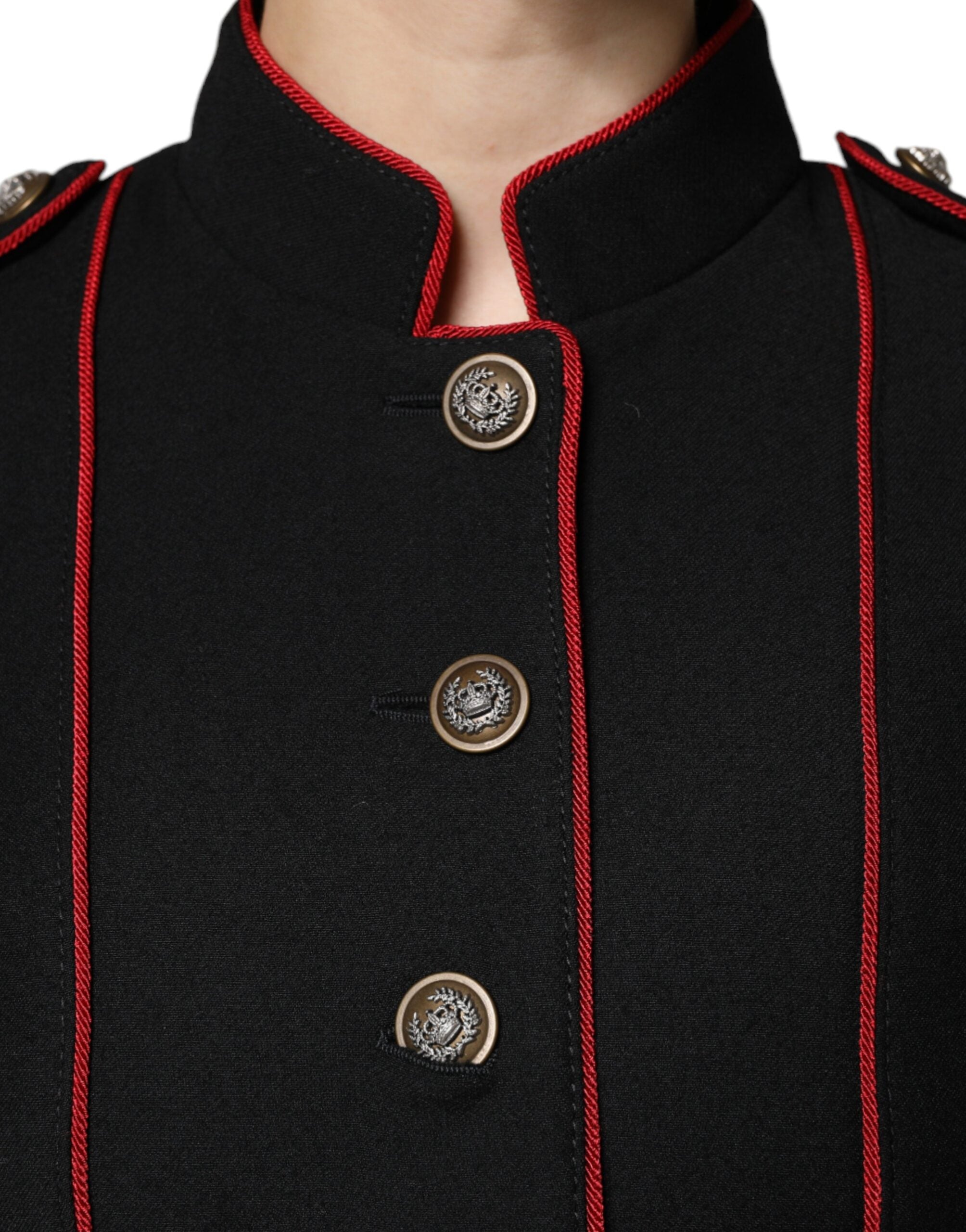 Dolce &amp; Gabbana sort enkeltradet trenchcoat-jakke