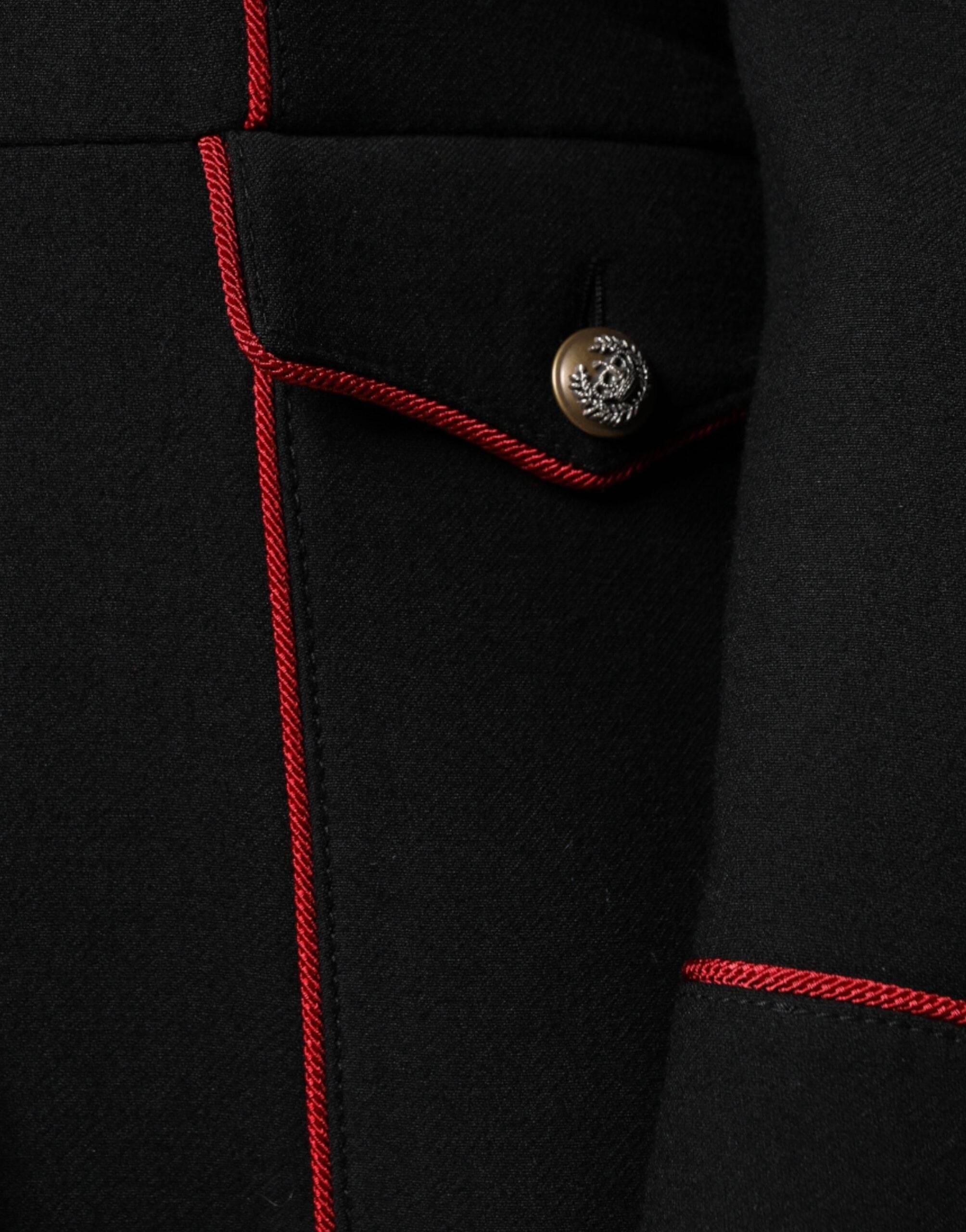 Dolce & Gabbana Black Single Breasted Trench Coat Jacket - Hilstor