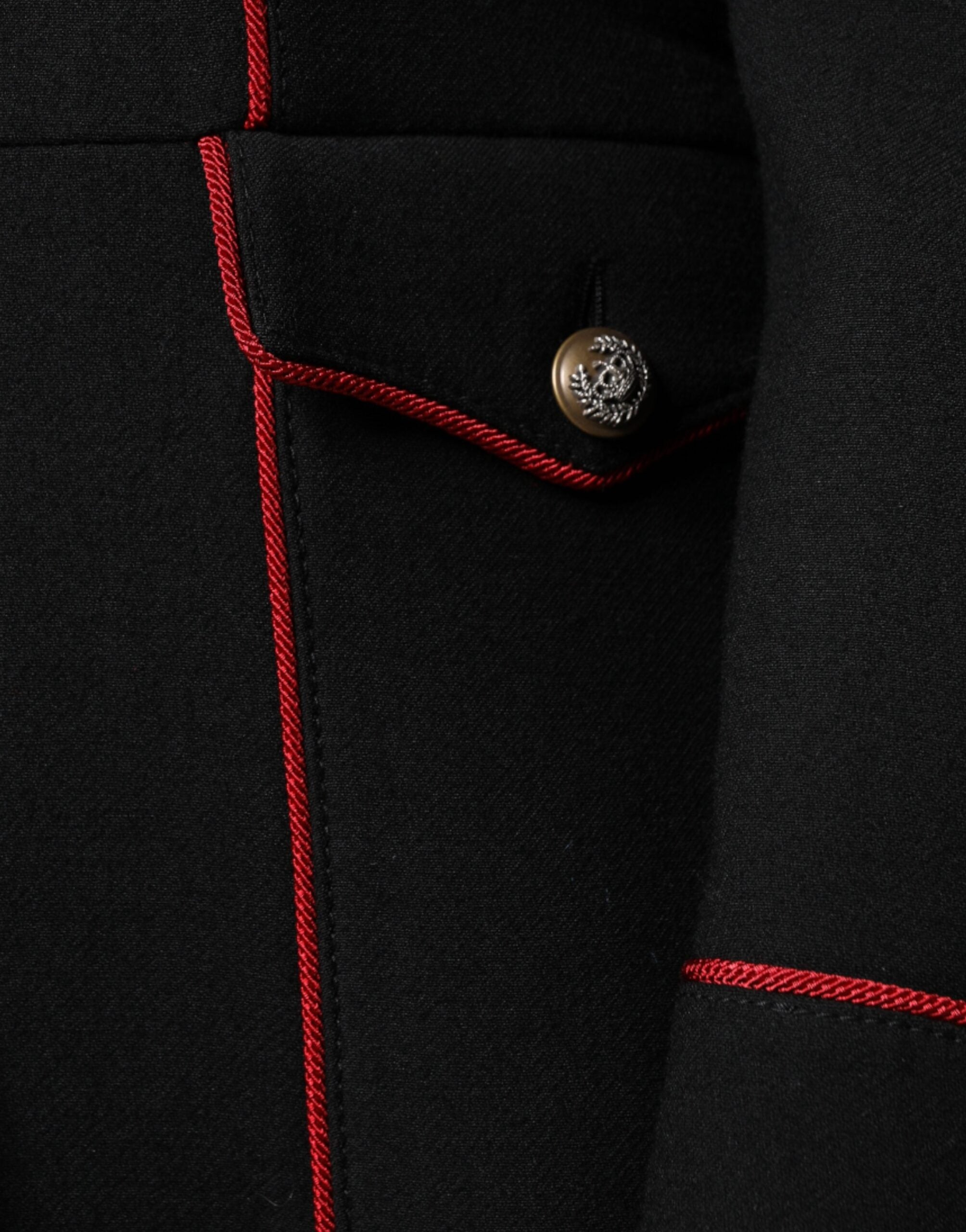 Dolce &amp; Gabbana sort enkeltradet trenchcoat-jakke