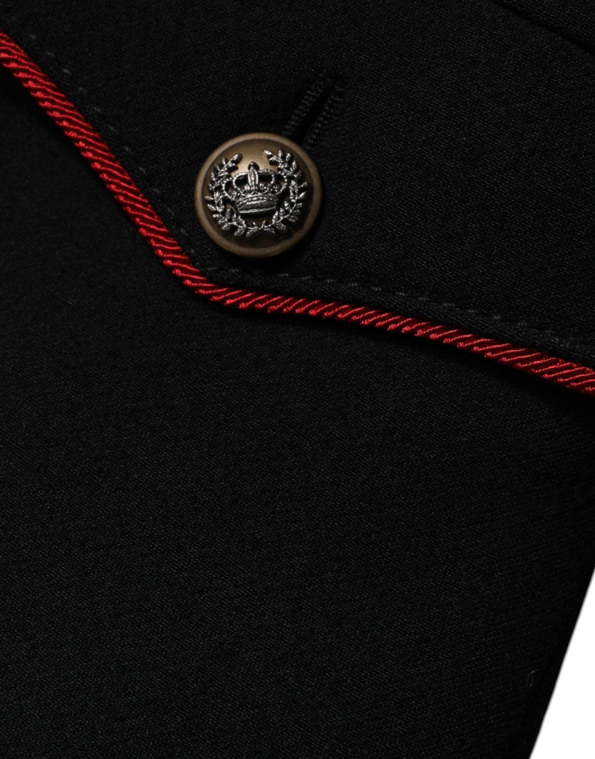 Dolce & Gabbana Black Single Breasted Trench Coat Jacket - Hilstor