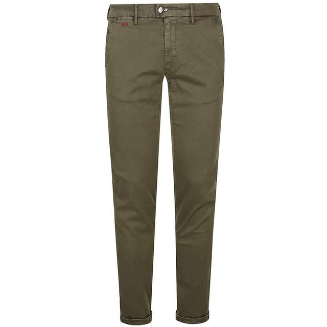 Tramarossa Green Cotton Men Chino Pants - Hilstor