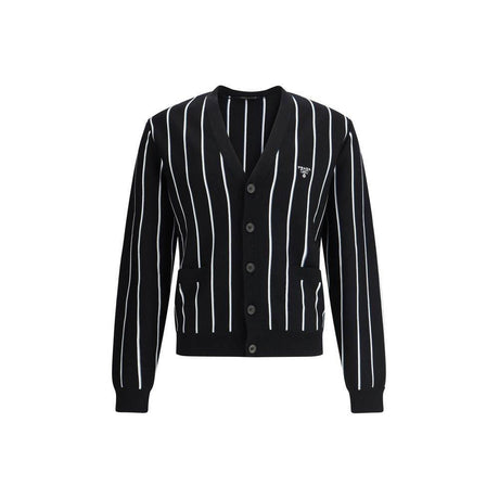 Prada Wool Striped Cardigan - Hilstor