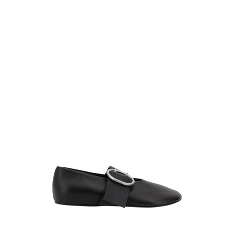 Jil Sander Leather Ballerinas - Hilstor