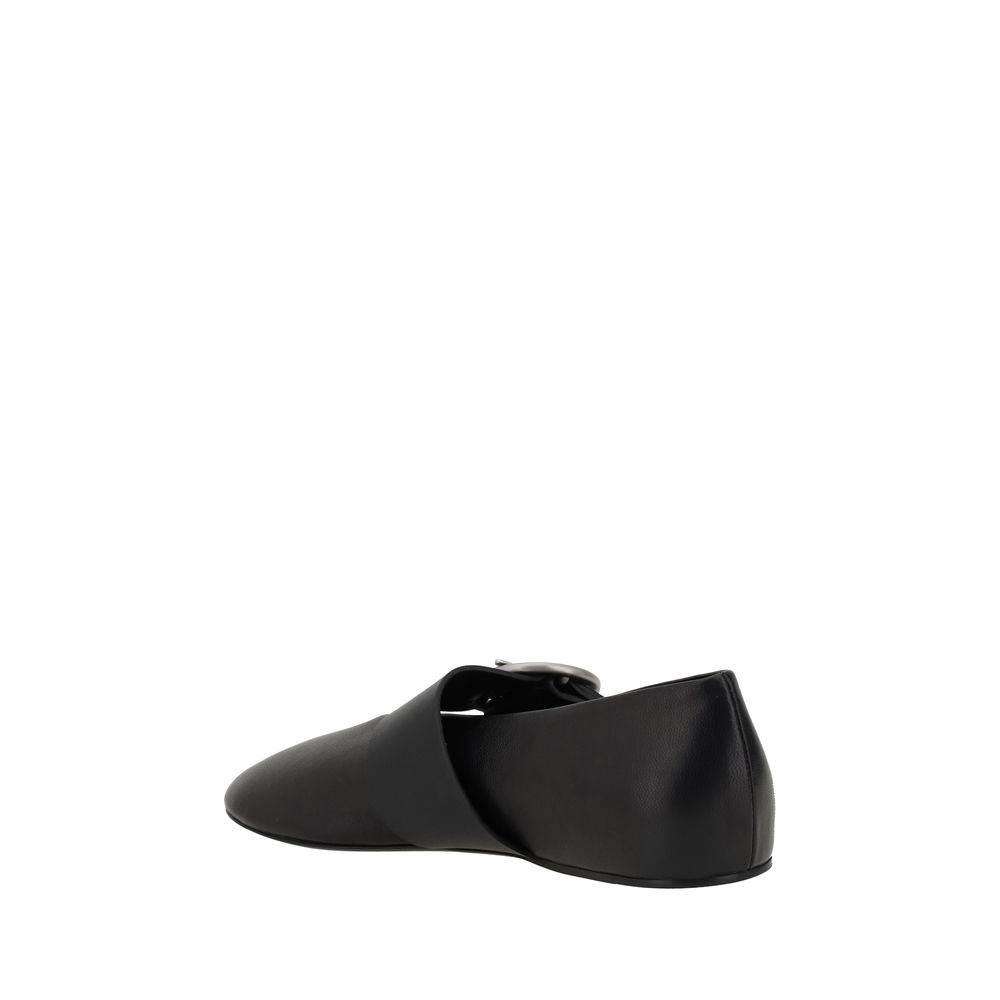 Jil Sander Leather Ballerinas - Hilstor