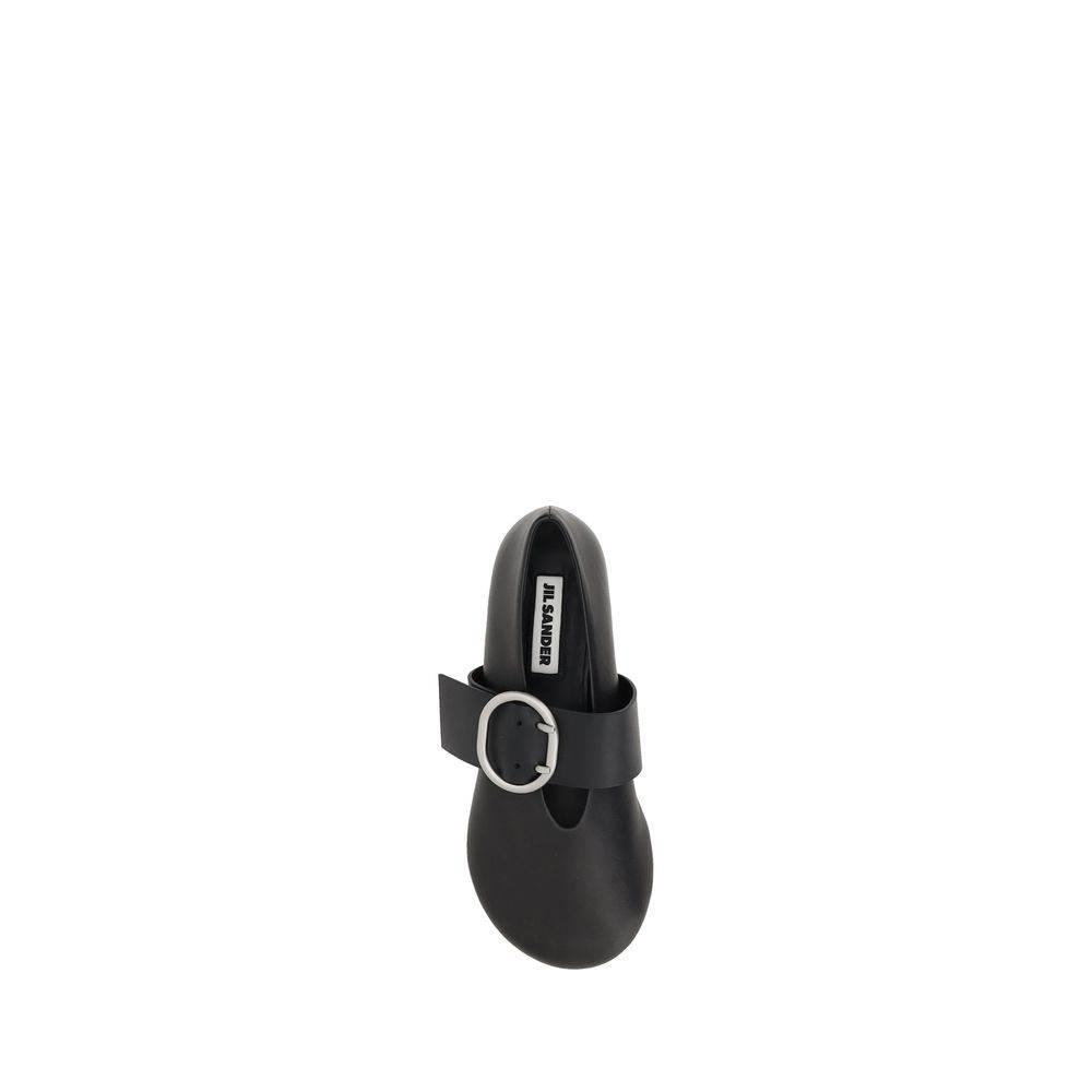 Jil Sander Leather Ballerinas - Hilstor