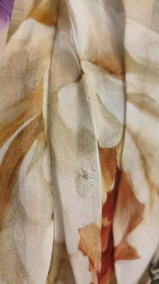 Dolce &amp; Gabbana Beige Floral Ærmeløs A-line minikjole