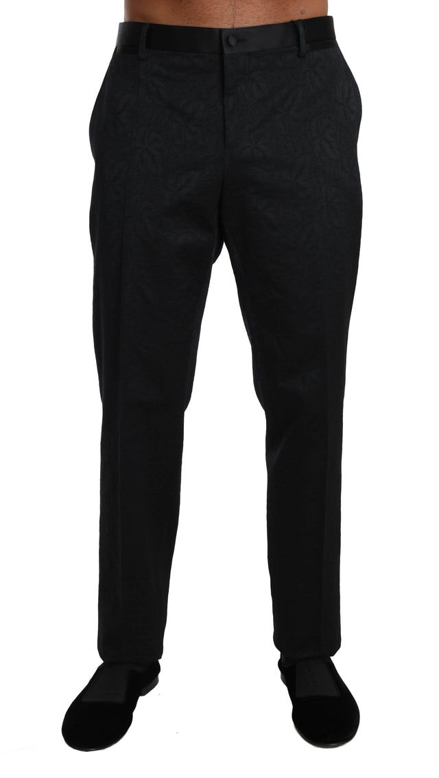 Dolce & Gabbana Floral Brocade Formal Trousers - Hilstor