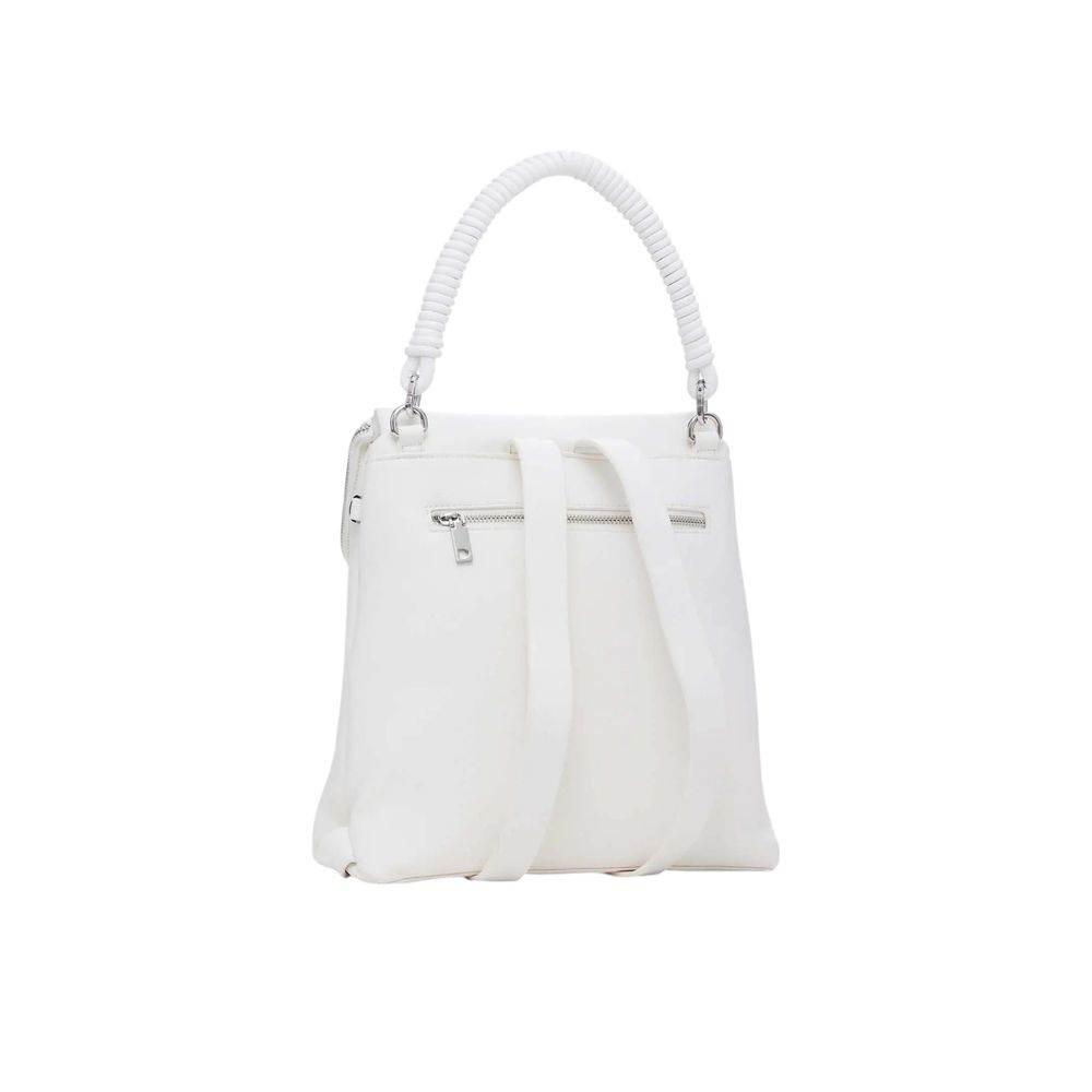 Desigual White Polyethylene Backpack - Hilstor