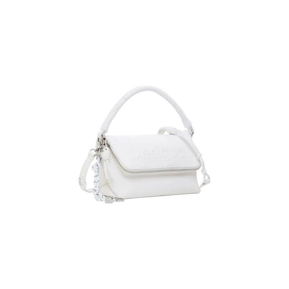 Desigual White Polyethylene Handbag - Hilstor