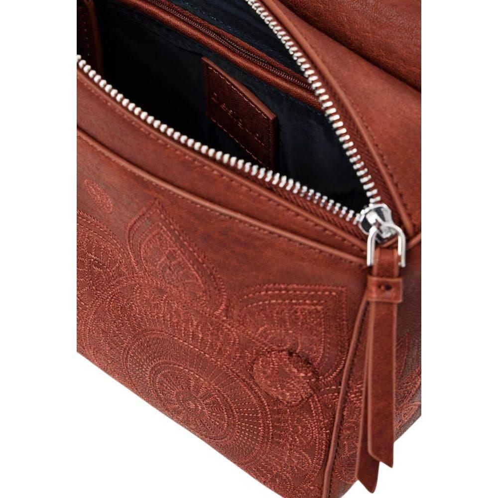 Desigual Brown Polyethylene Handbag - Hilstor
